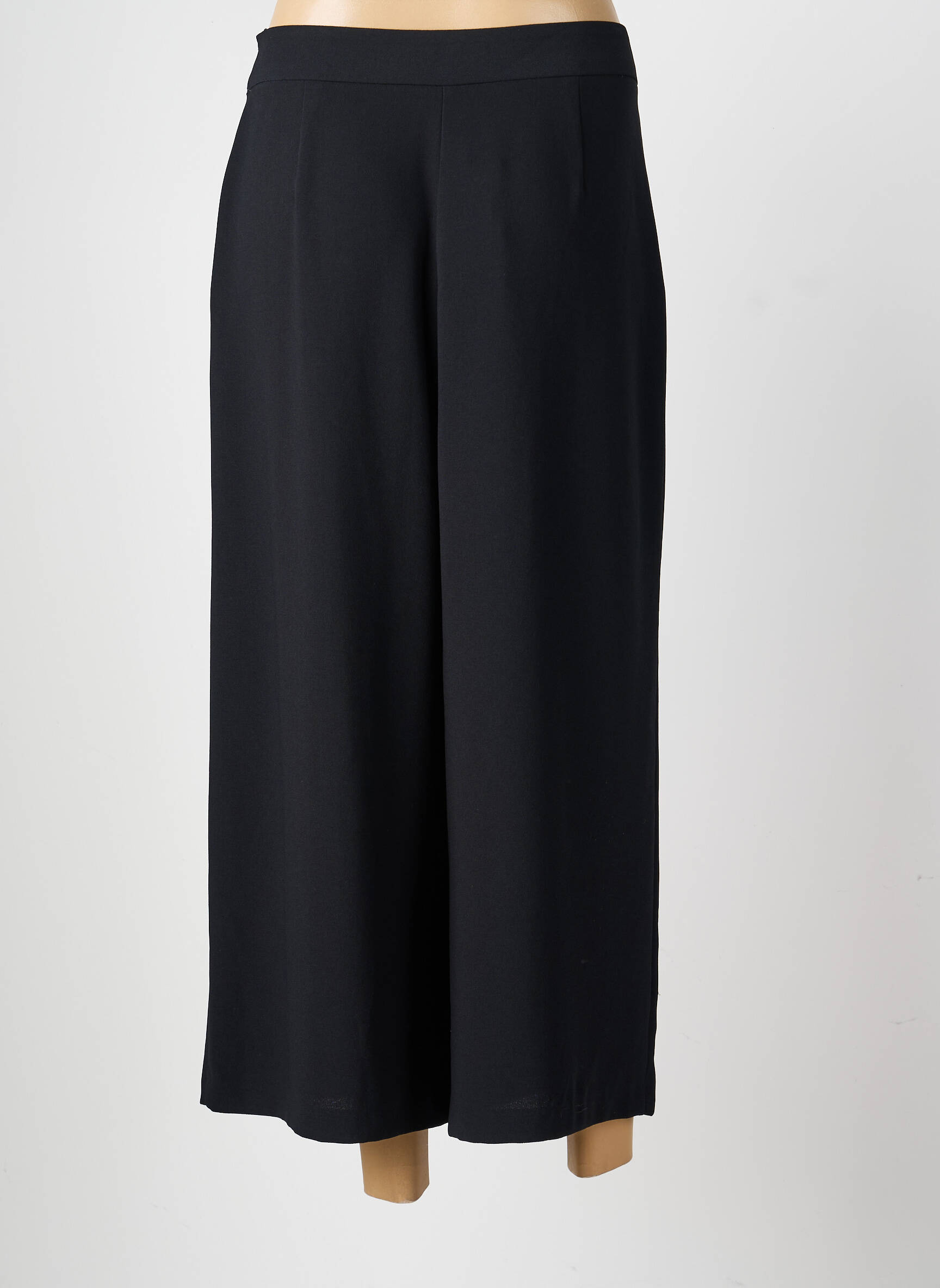 Pantalon drept țesătură crep mărime normală negru MARBLE femeie