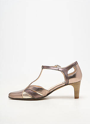 Pantofi cu toc material neted toc de 4 la 6 cm maro GEO-REINO femeie