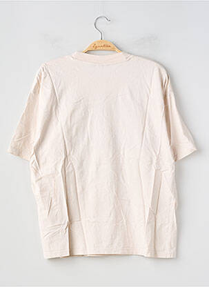 Tricou serigrafie mâneci scurte bej H&M femeie