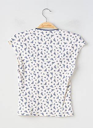 Tricou guler în v mâneci scurte albastru DIVIDED H&M femeie
