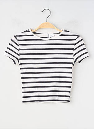 Tricou elasticitate mâneci scurte negru DIVIDED H&M femeie