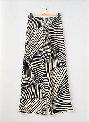 Pantalon larg țesătură crep mărime normală bej H&M femeie