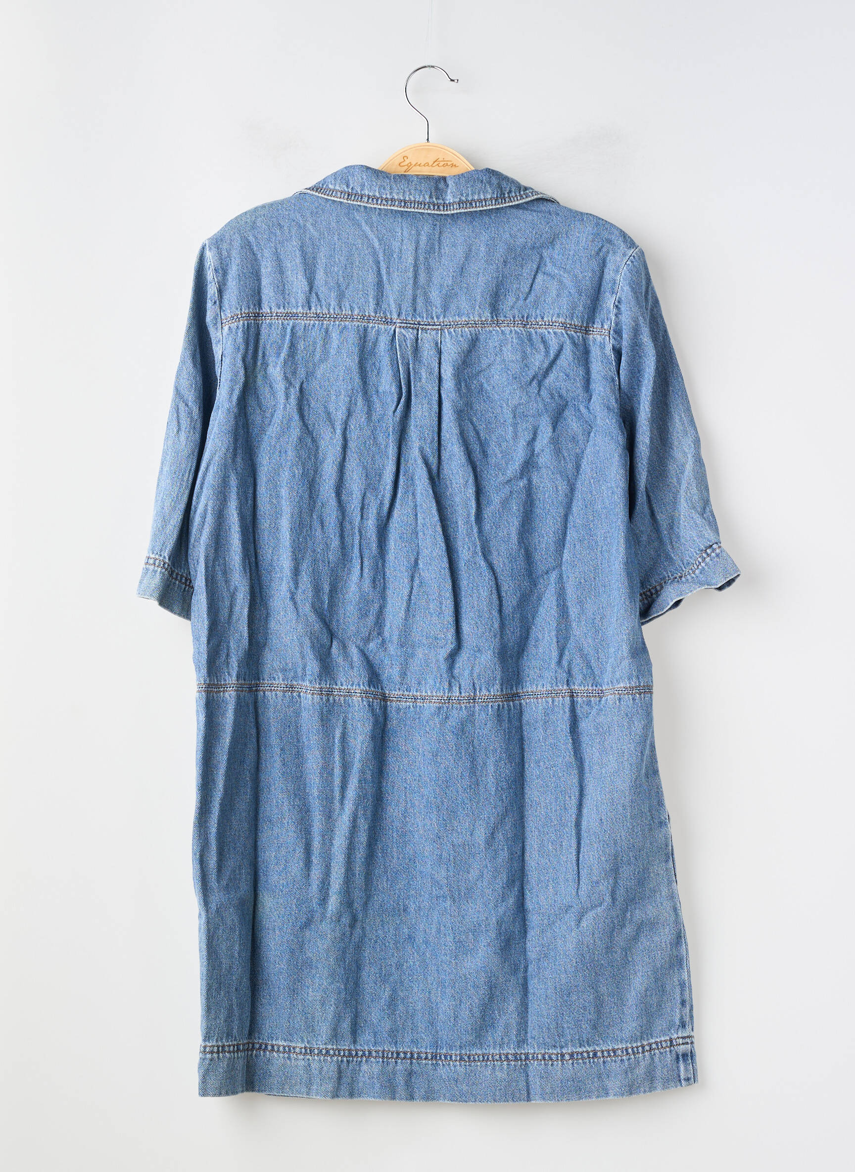 Rochie scurtă mâneci scurte mâneci scurte albastru MAISON 123 femeie