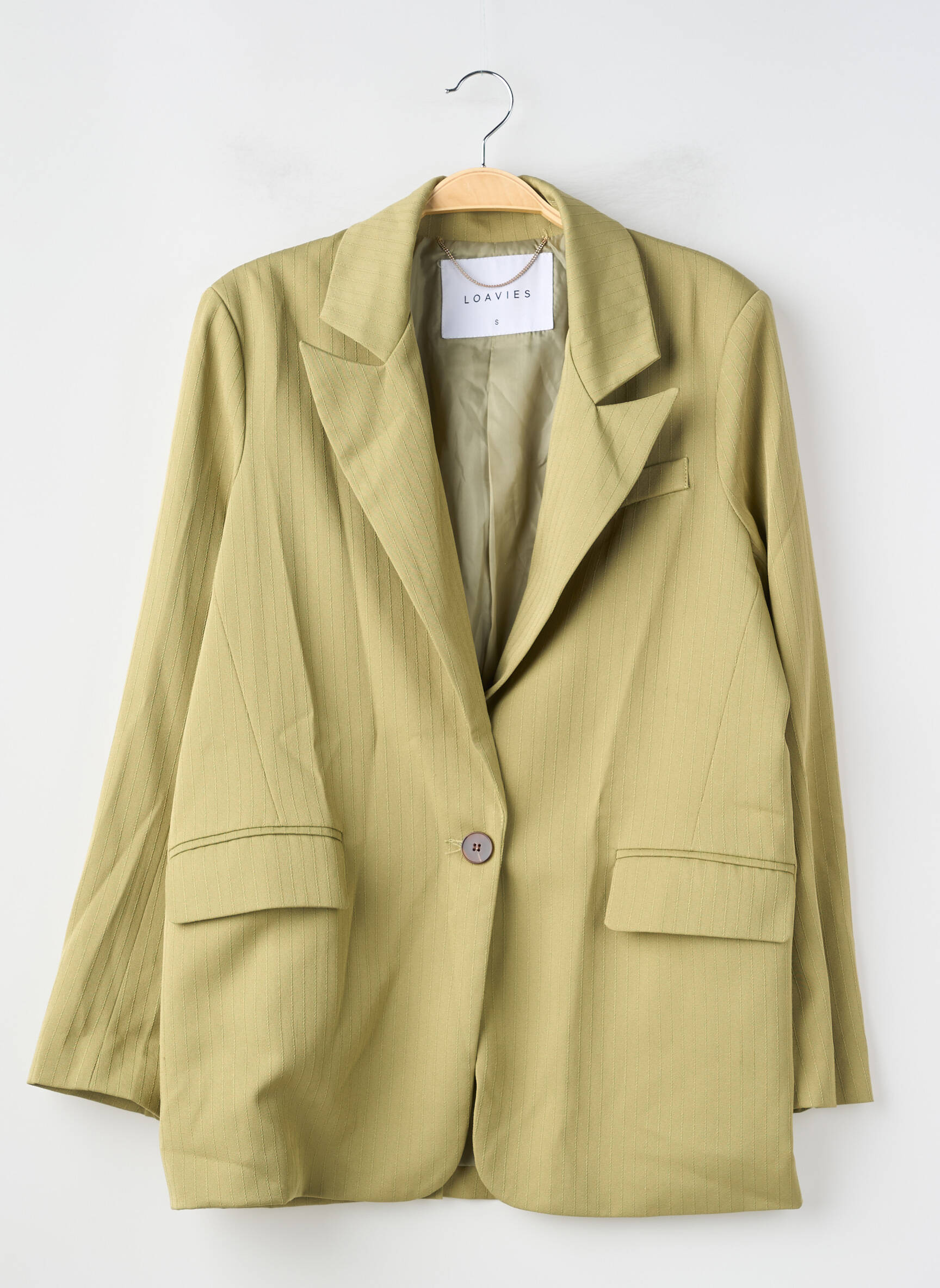 Sacou buzunare verde LOAVIES femeie
