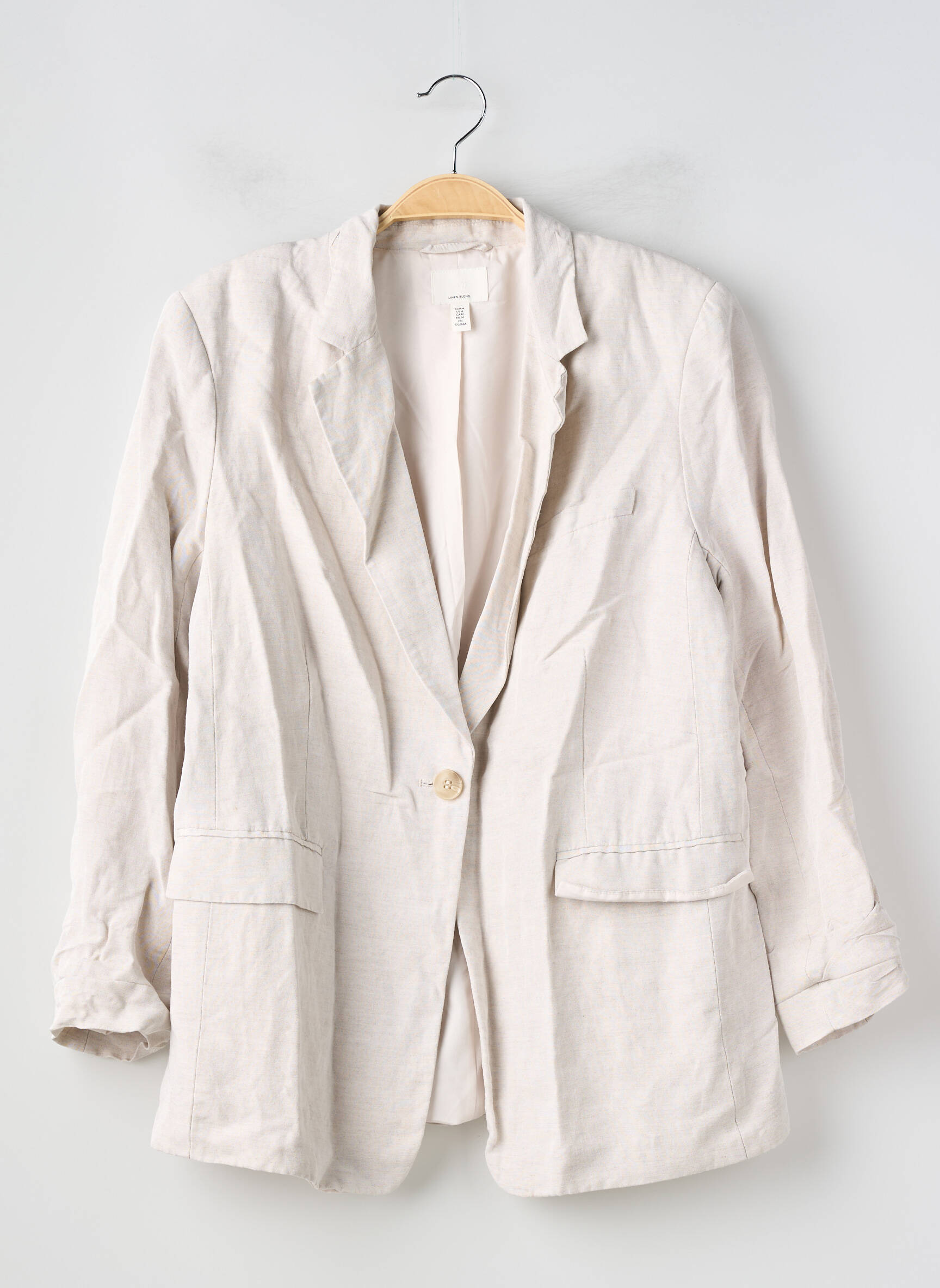 Sacou buzunare bej H&M femeie