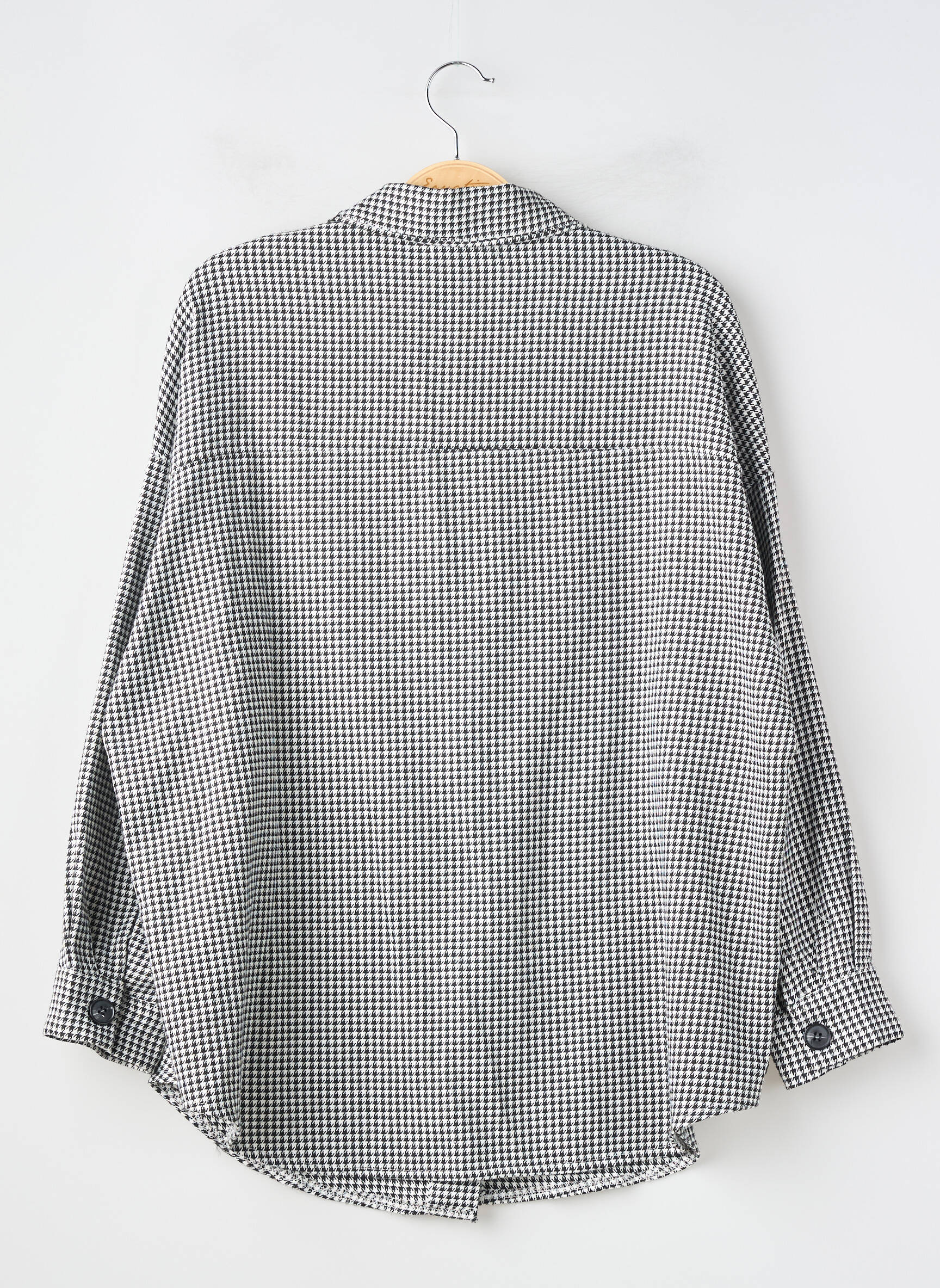 Cămașă țesătură crep mâneci lungi negru SENES femeie
