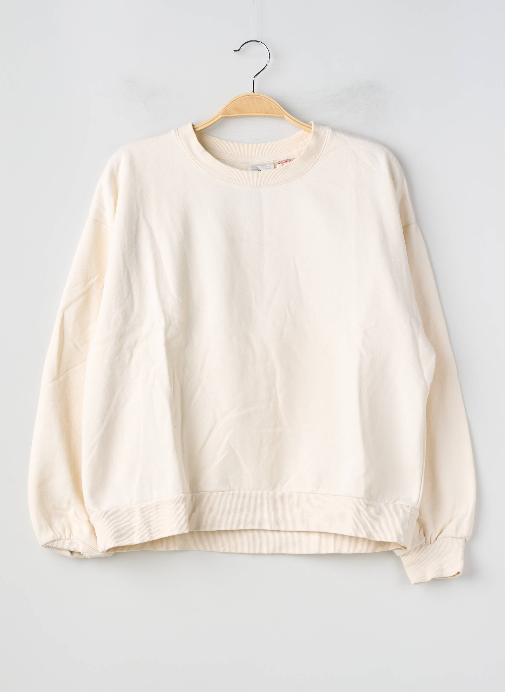 Hanorac elasticitate mâneci lungi bej H&M femeie