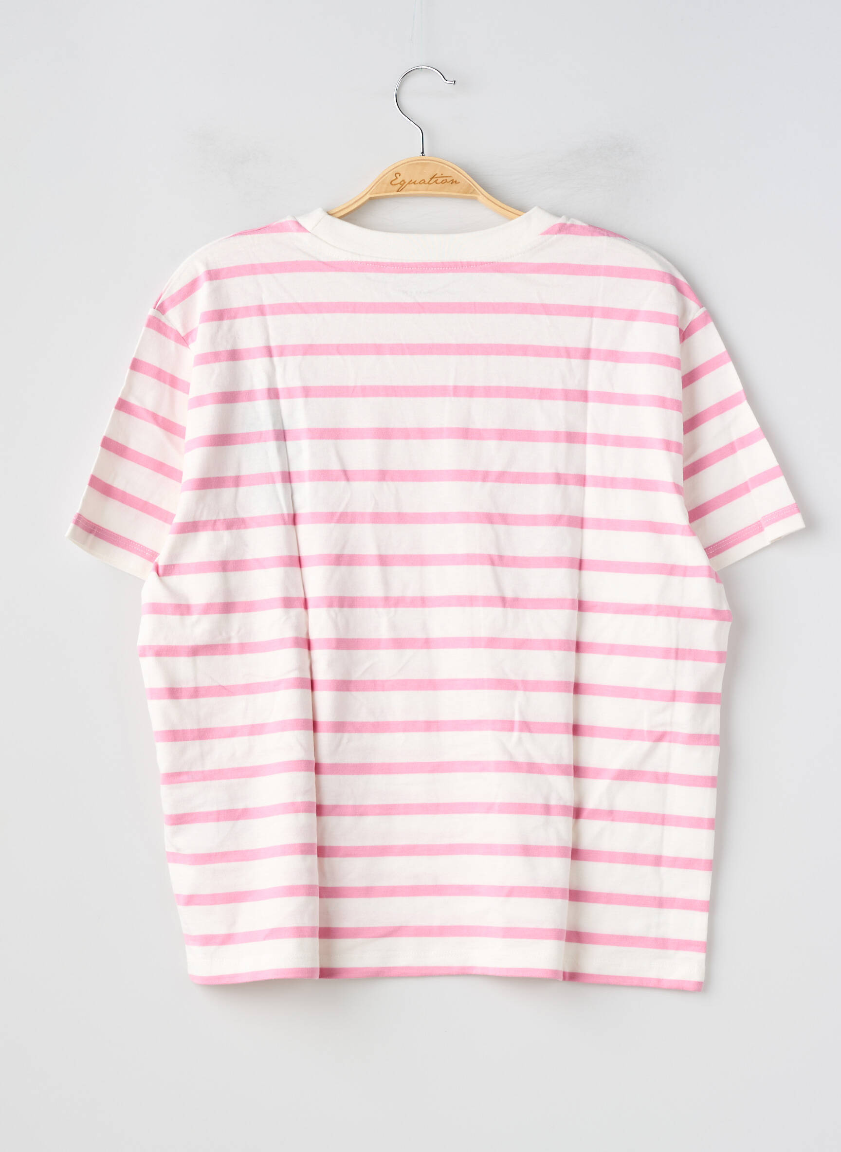 Tricou croială dreaptă mâneci scurte roz LULUCASTAGNETTE femeie