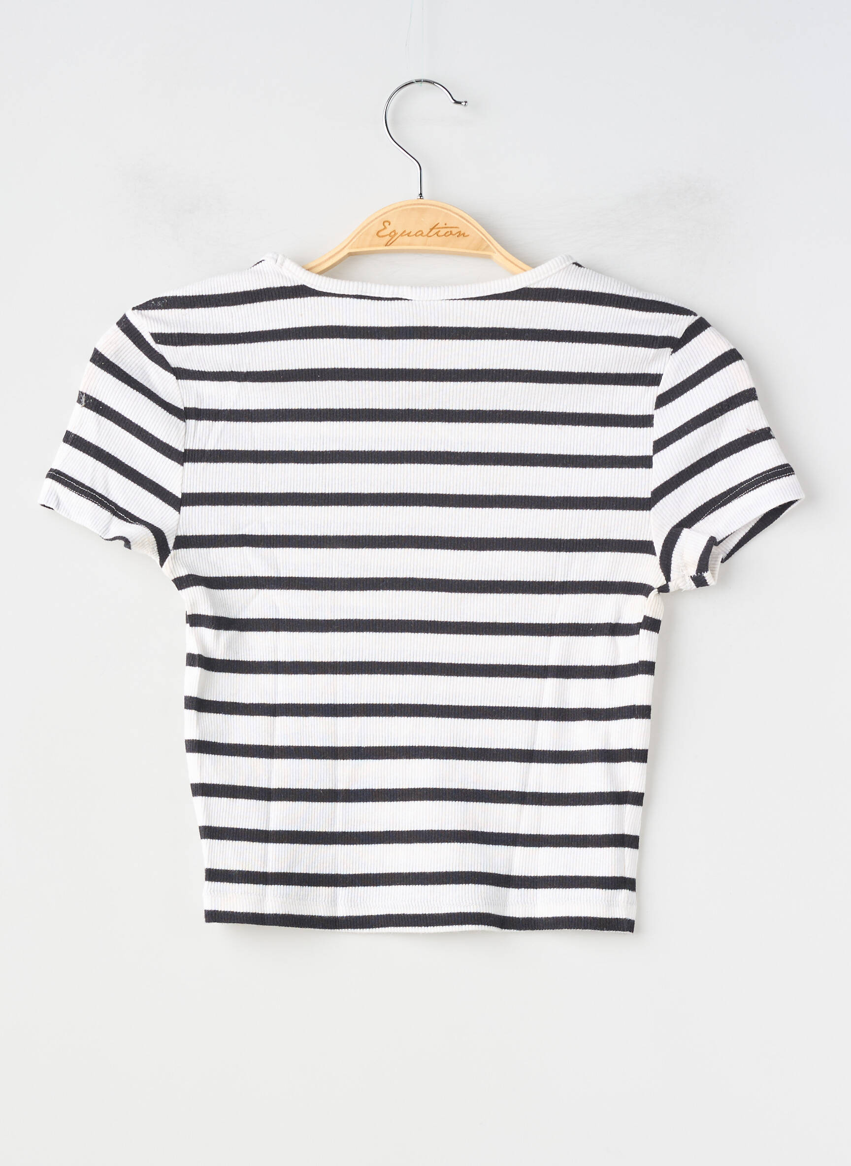 Tricou elasticitate mâneci scurte negru DIVIDED H&M femeie