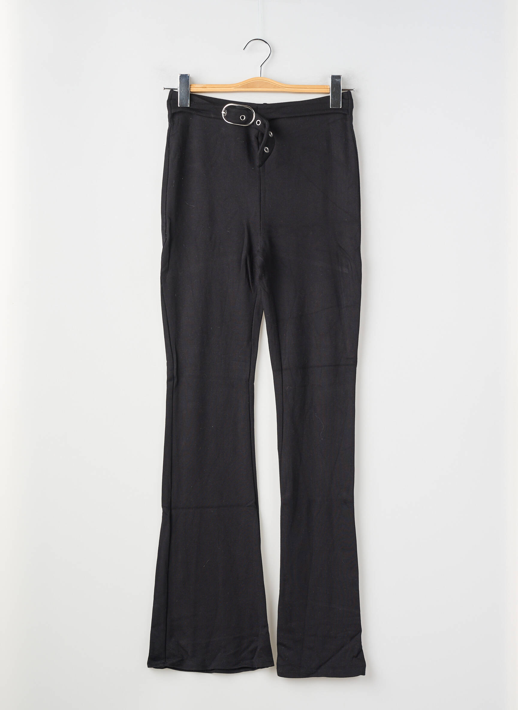 Pantalon evazat elasticitate talie înaltă negru DIVIDED H&M femeie