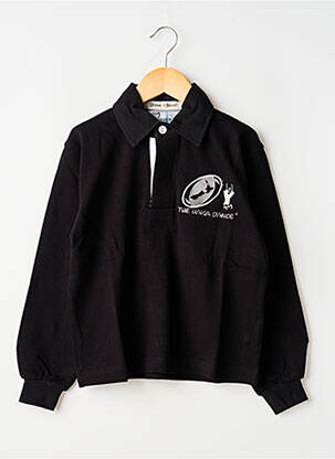 Polo mâneci lungi mâneci lungi negru QUINZE & TREIZE băiat