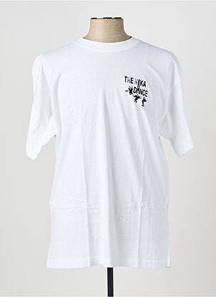 Tricou croială dreaptă mâneci scurte alb CLOUD'S bărbat