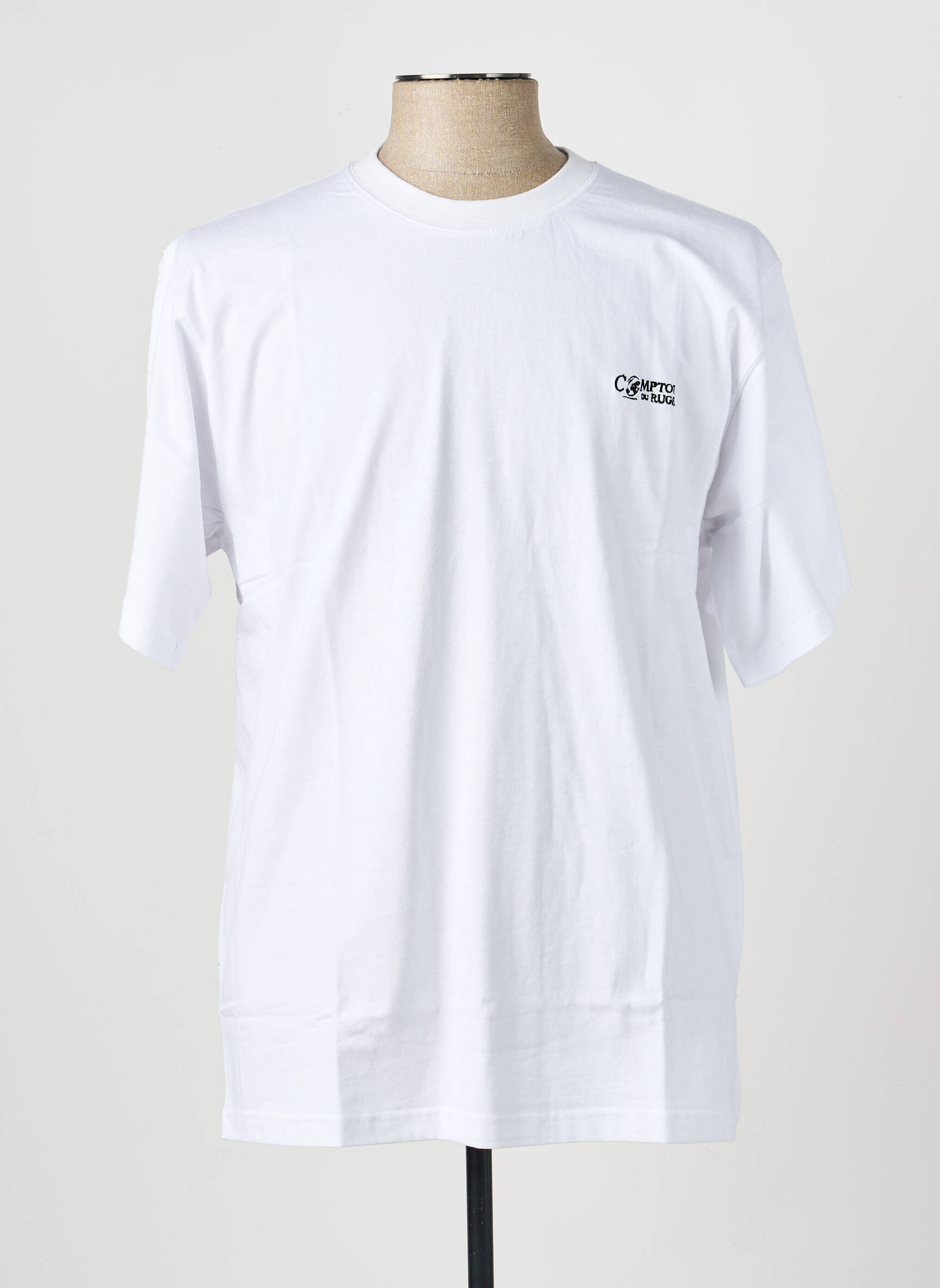 Tricou broderie mâneci scurte alb COMPTOIR DU RUGBY bărbat