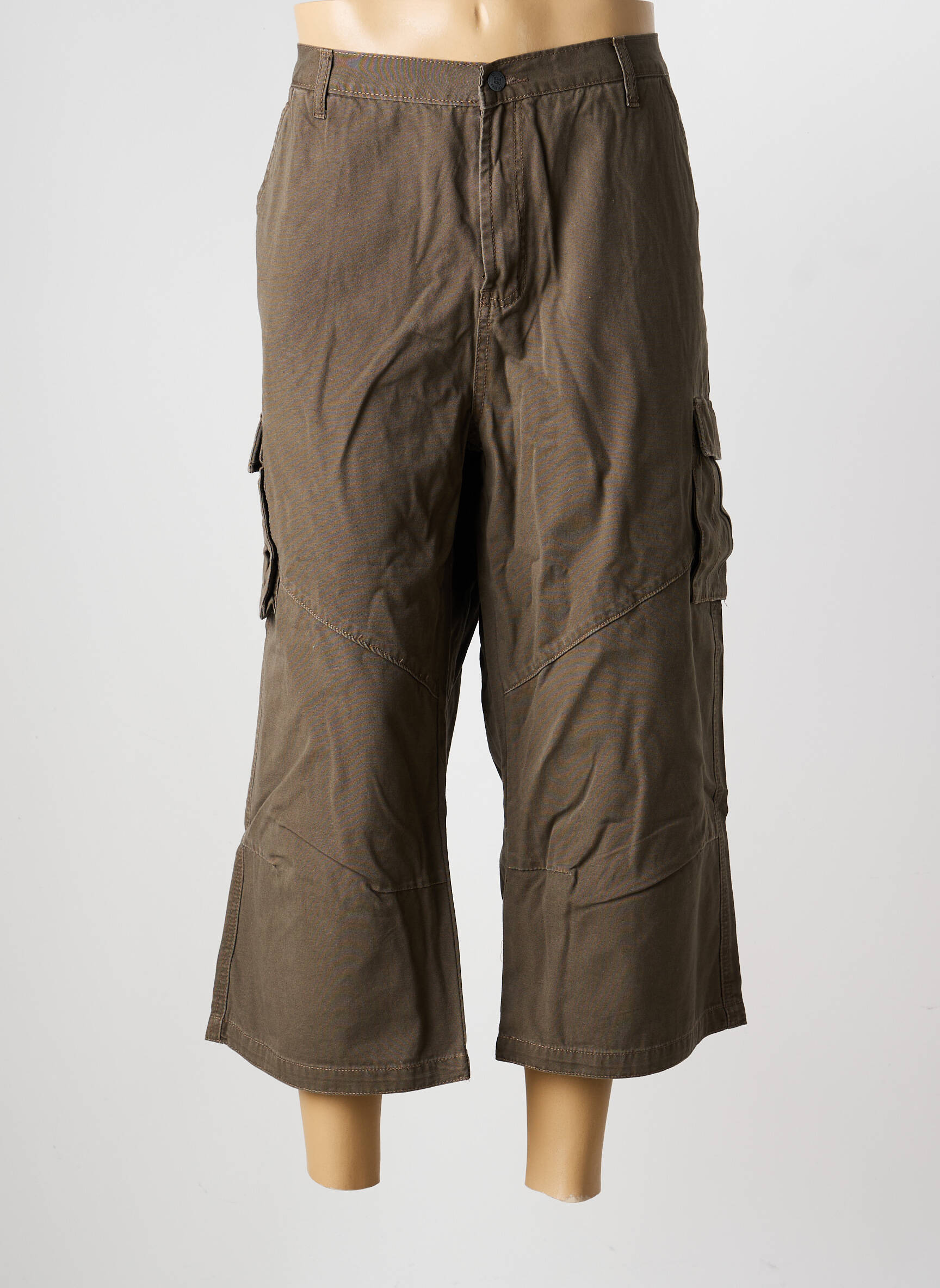 Pantalon trei sferturi croială dreaptă mărime normală maro QUINZE & TREIZE femeie