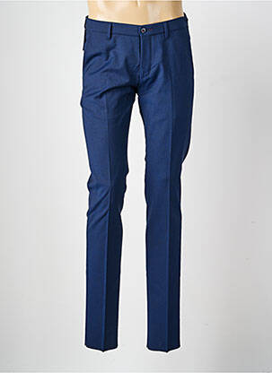 Pantalon slim talie cu cleme mărime normală albastru BRUNO SAINT HILAIRE bărbat