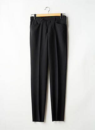 Pantalon slim talie cu cleme mărime normală negru BRUNO SAINT HILAIRE bărbat