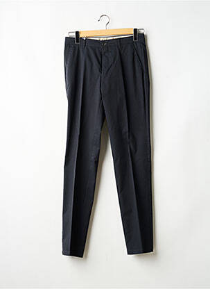 Pantalon slim țesătură poplin talie înaltă albastru BRUNO SAINT HILAIRE bărbat