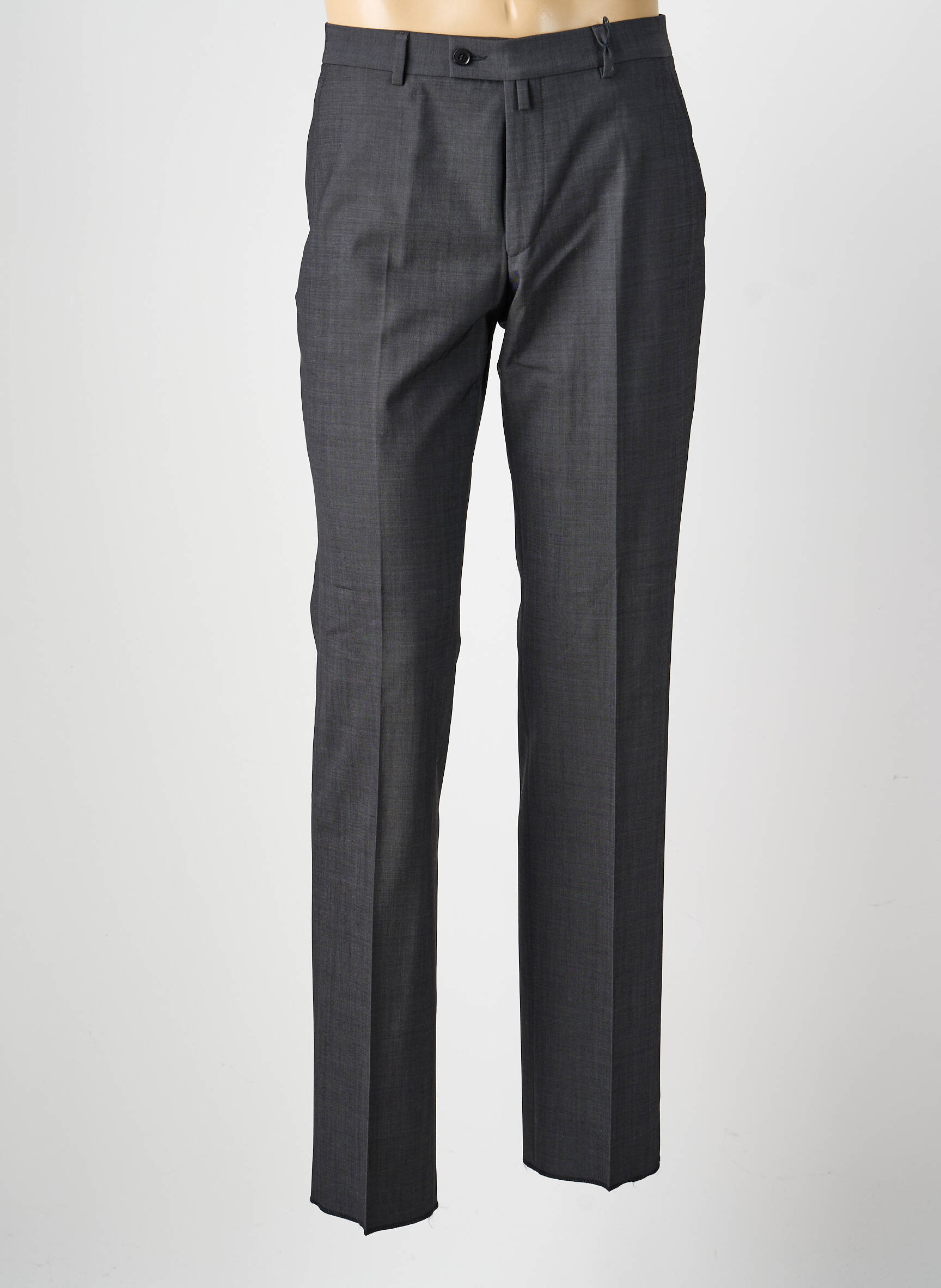 Pantalon slim țesătură melanj mărime normală gri BRUNO SAINT HILAIRE bărbat