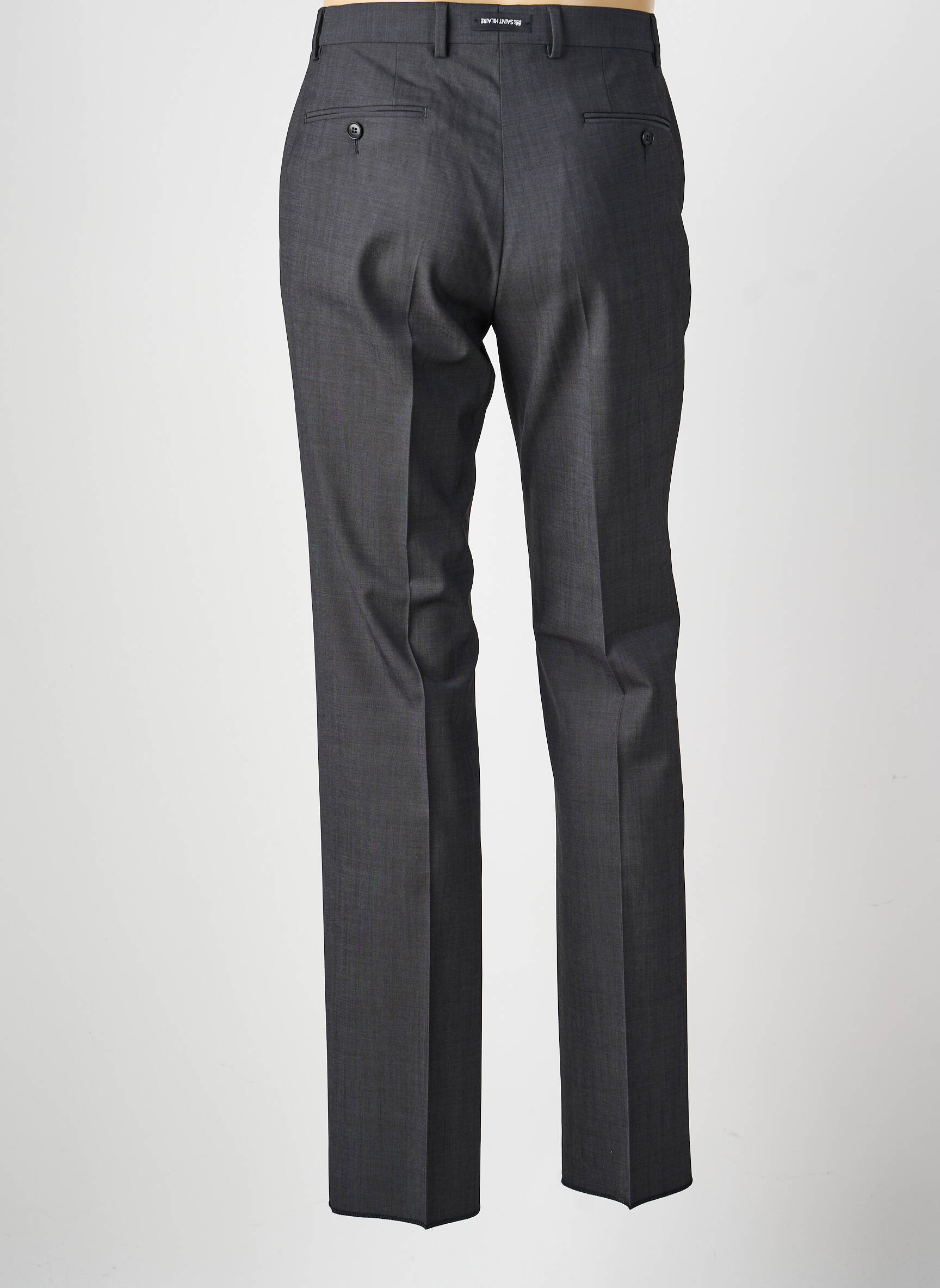 Pantalon slim țesătură melanj mărime normală gri BRUNO SAINT HILAIRE bărbat
