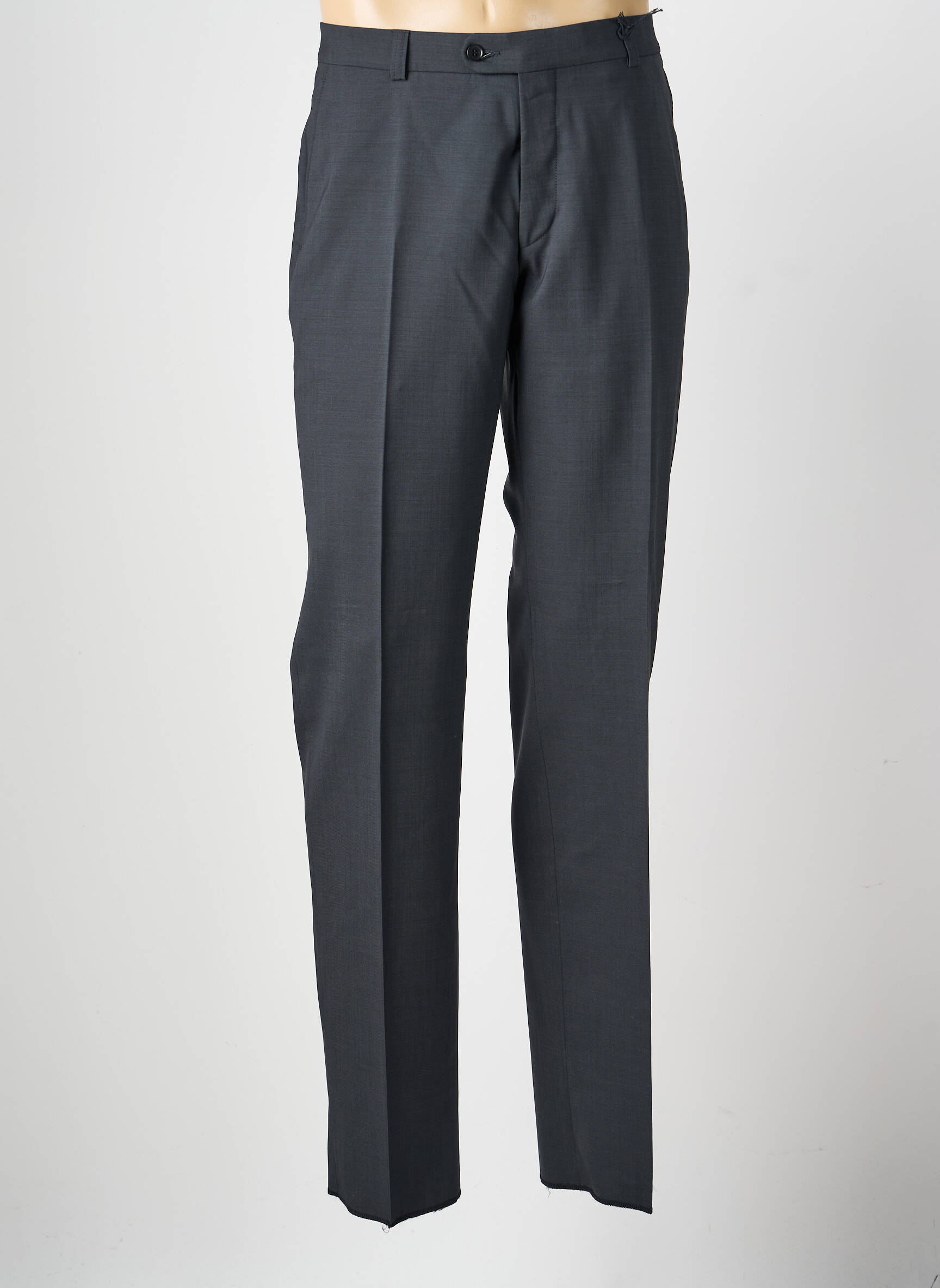 Pantalon slim talie cu cleme mărime normală gri BRUNO SAINT HILAIRE bărbat
