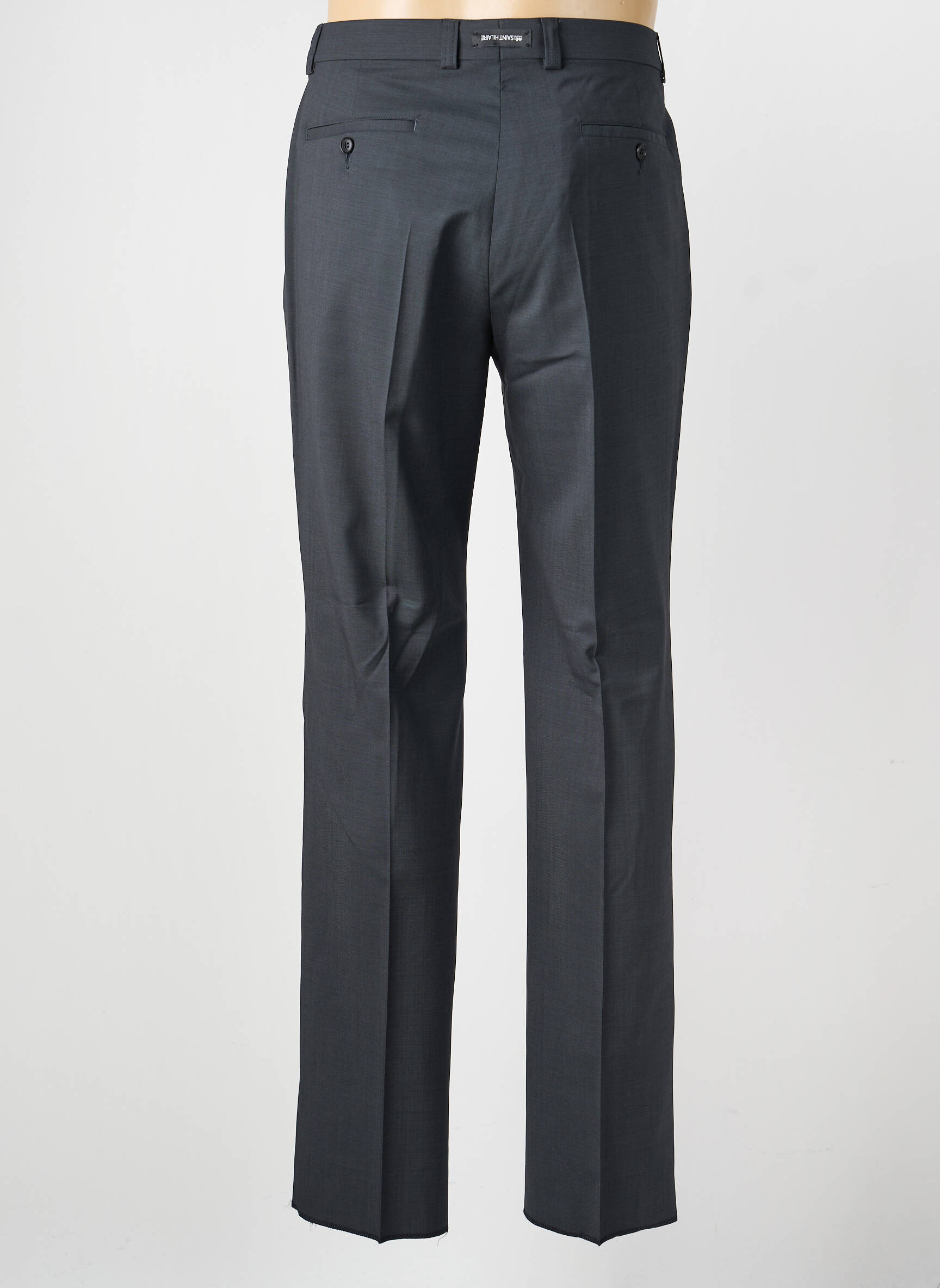 Pantalon slim talie cu cleme mărime normală gri BRUNO SAINT HILAIRE bărbat