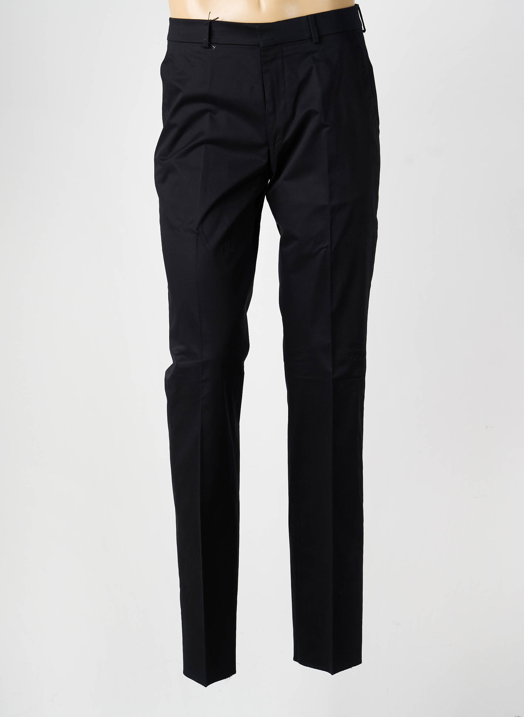Pantalon slim țesătură poplin mărime normală negru BRUNO SAINT HILAIRE bărbat