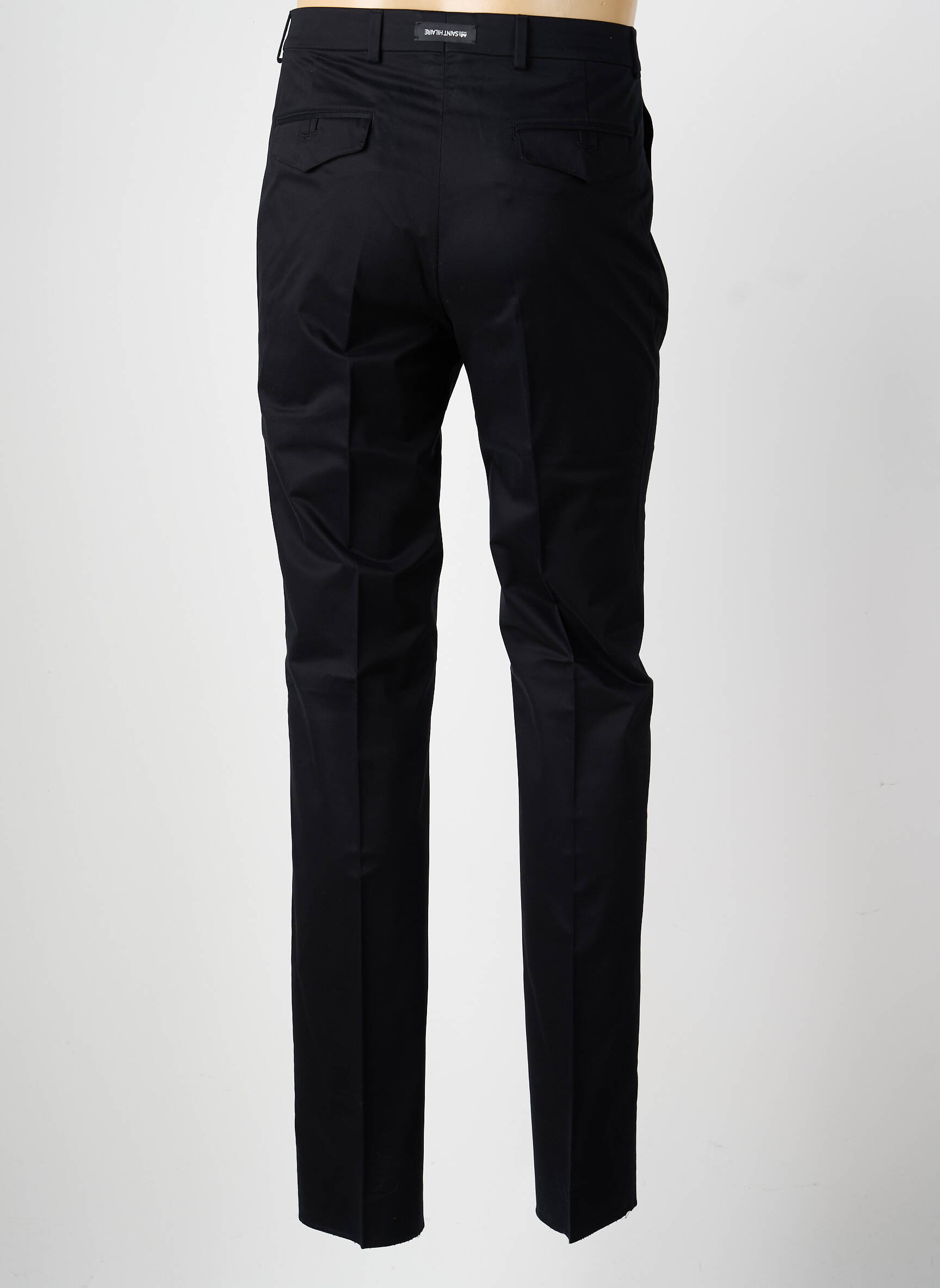 Pantalon slim țesătură poplin mărime normală negru BRUNO SAINT HILAIRE bărbat
