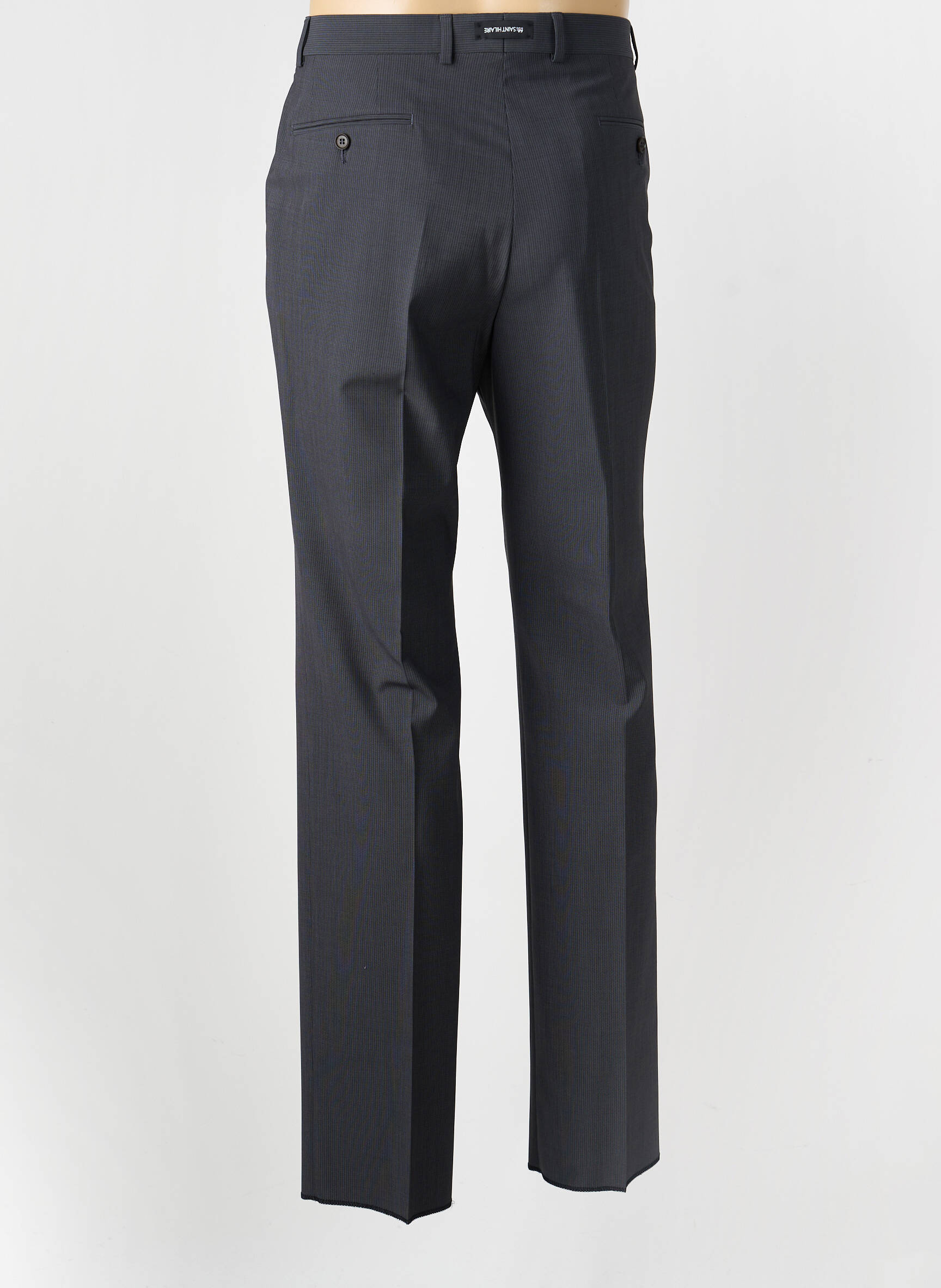 Pantalon slim talie cu cleme mărime normală gri BRUNO SAINT HILAIRE bărbat