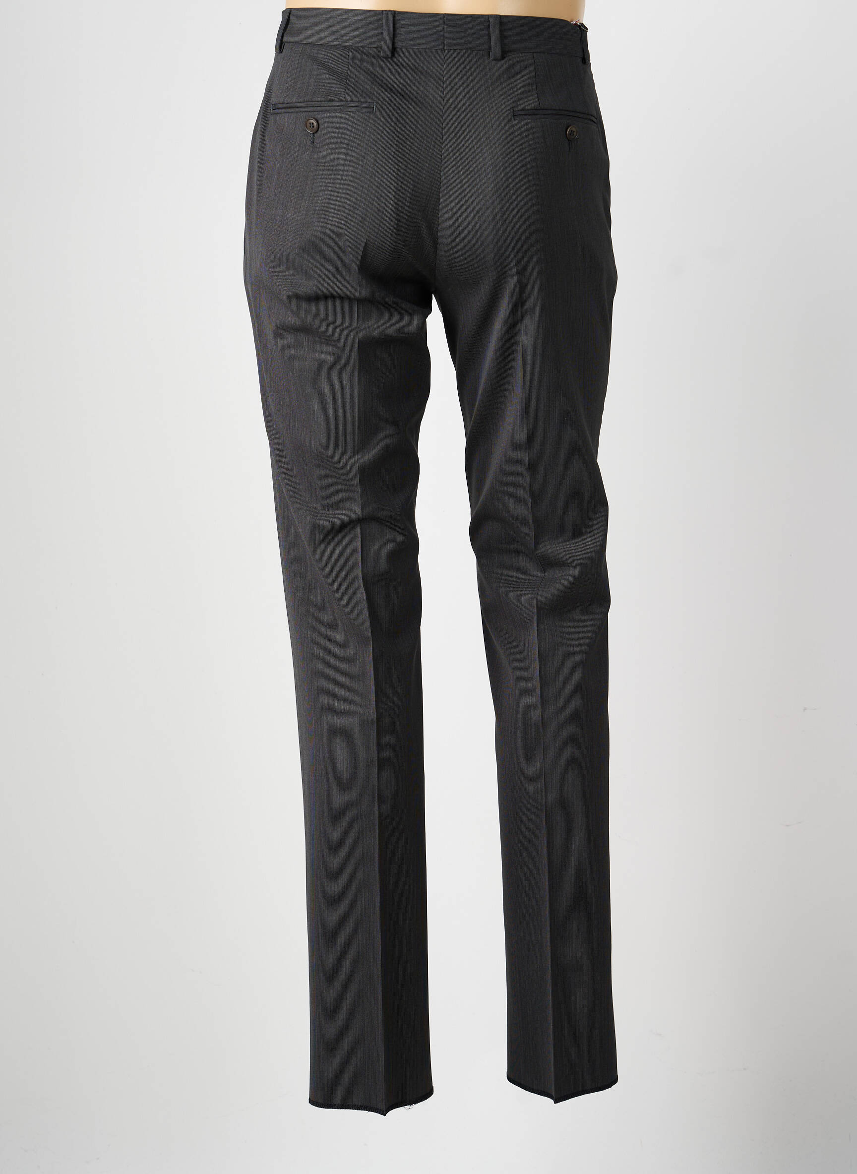 Pantalon slim țesătură melanj mărime normală gri BRUNO SAINT HILAIRE bărbat