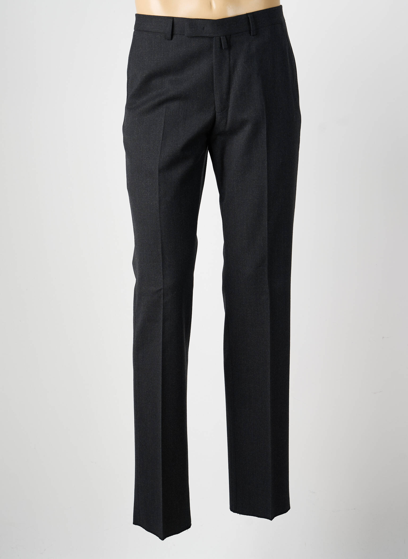 Pantalon slim țesătură melanj mărime normală gri BRUNO SAINT HILAIRE bărbat