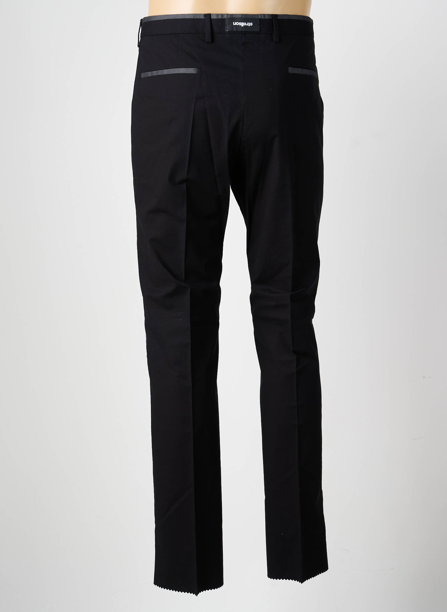 Pantalon slim țesătură poplin mărime normală negru STRELLSON bărbat