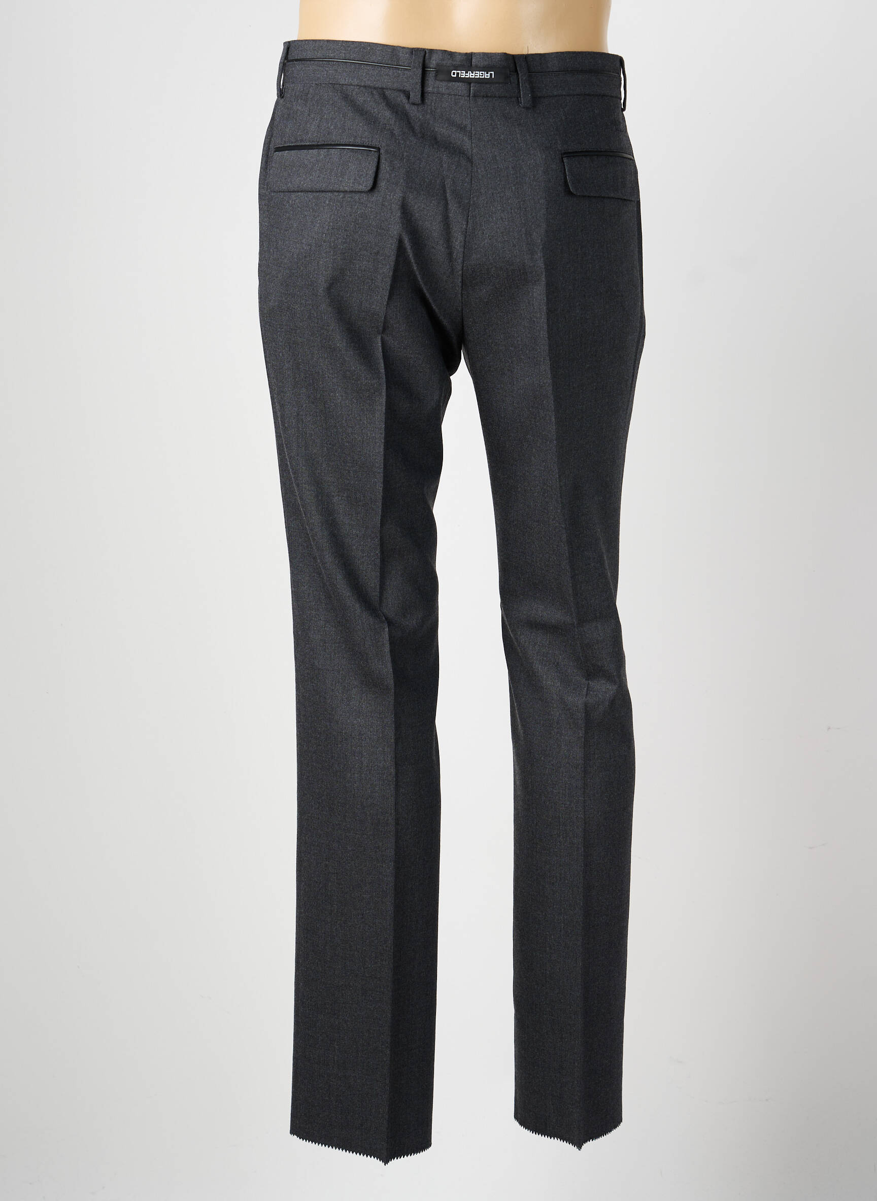 Pantalon slim țesătură melanj mărime normală gri KARL LAGERFELD bărbat