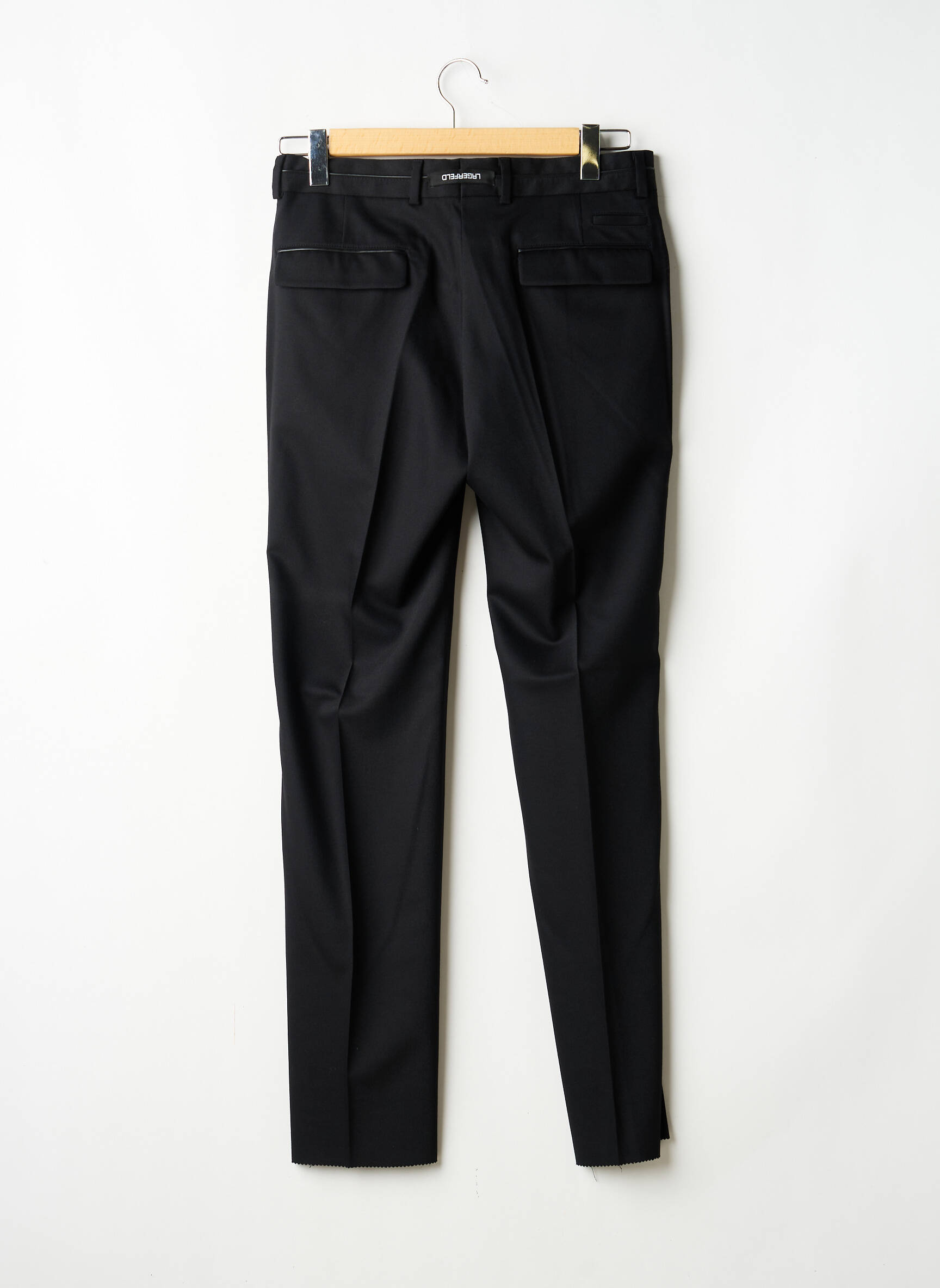 Pantalon slim talie cu cleme mărime normală negru KARL LAGERFELD bărbat