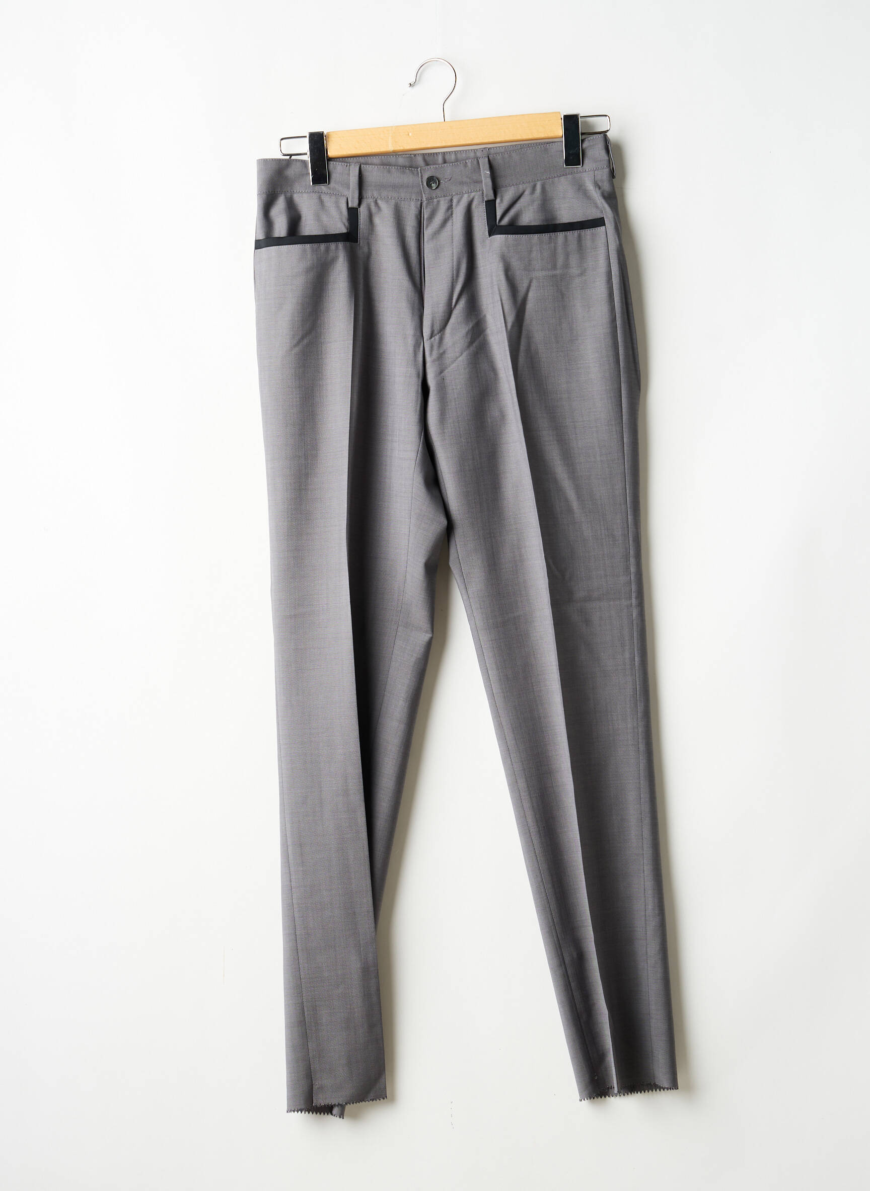 Pantalon slim țesătură melanj talie joasă gri KARL LAGERFELD bărbat