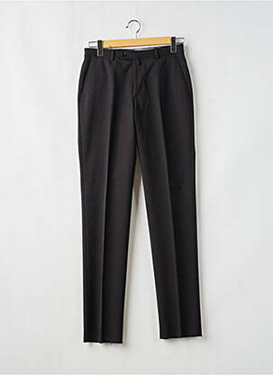 Pantalon drept țesătură poplin mărime normală negru SAINT HILAIRE bărbat