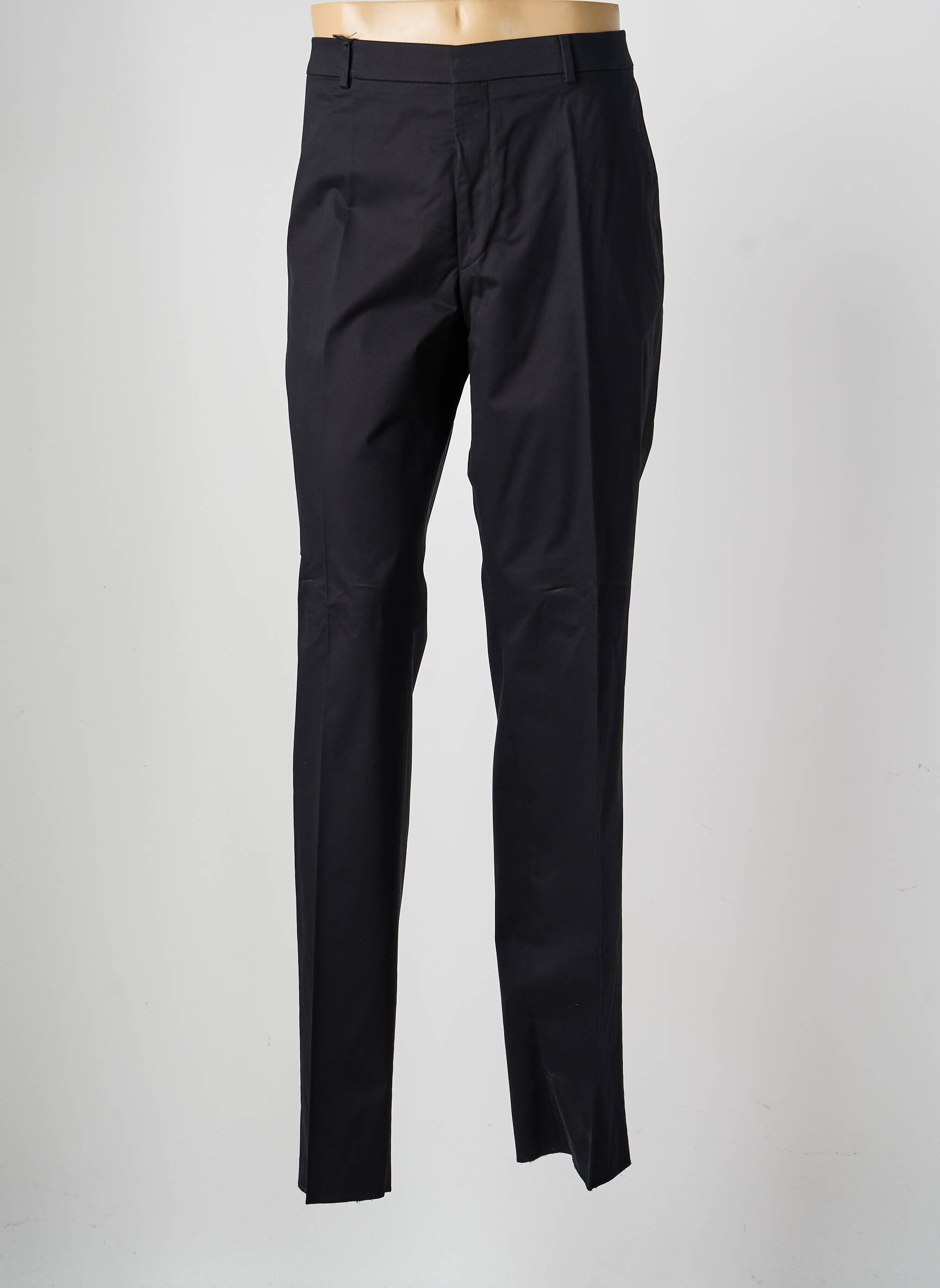 Pantalon drept țesătură poplin mărime normală negru SAINT HILAIRE bărbat