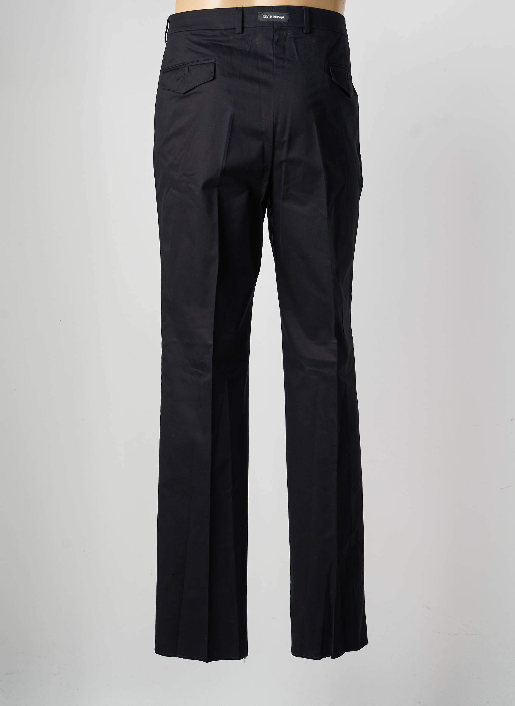 Pantalon drept țesătură poplin mărime normală negru SAINT HILAIRE bărbat