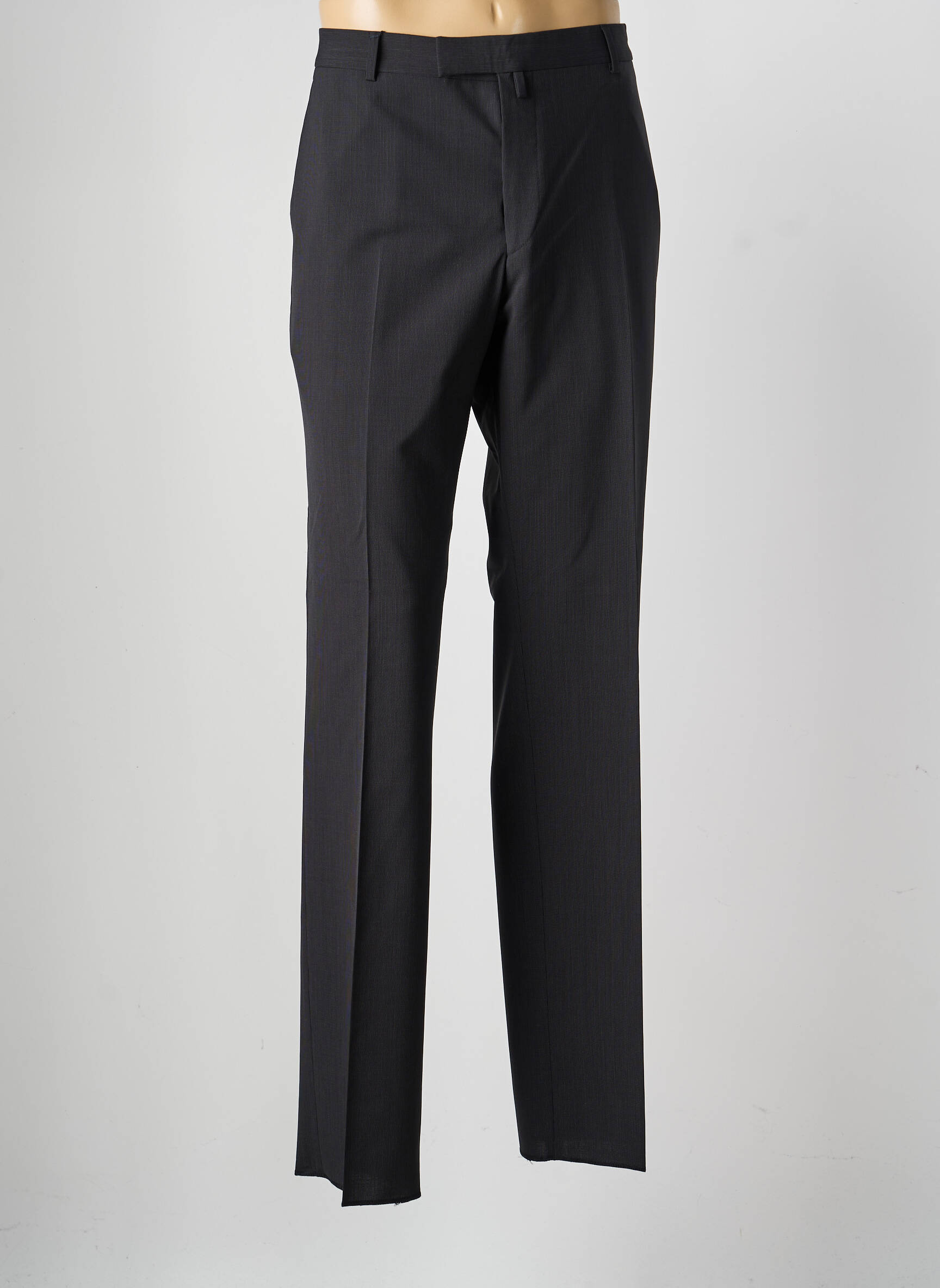 Pantalon drept închidere cu fermoar sub clapetă cu cârlig mărime normală negru SAINT HILAIRE bărbat