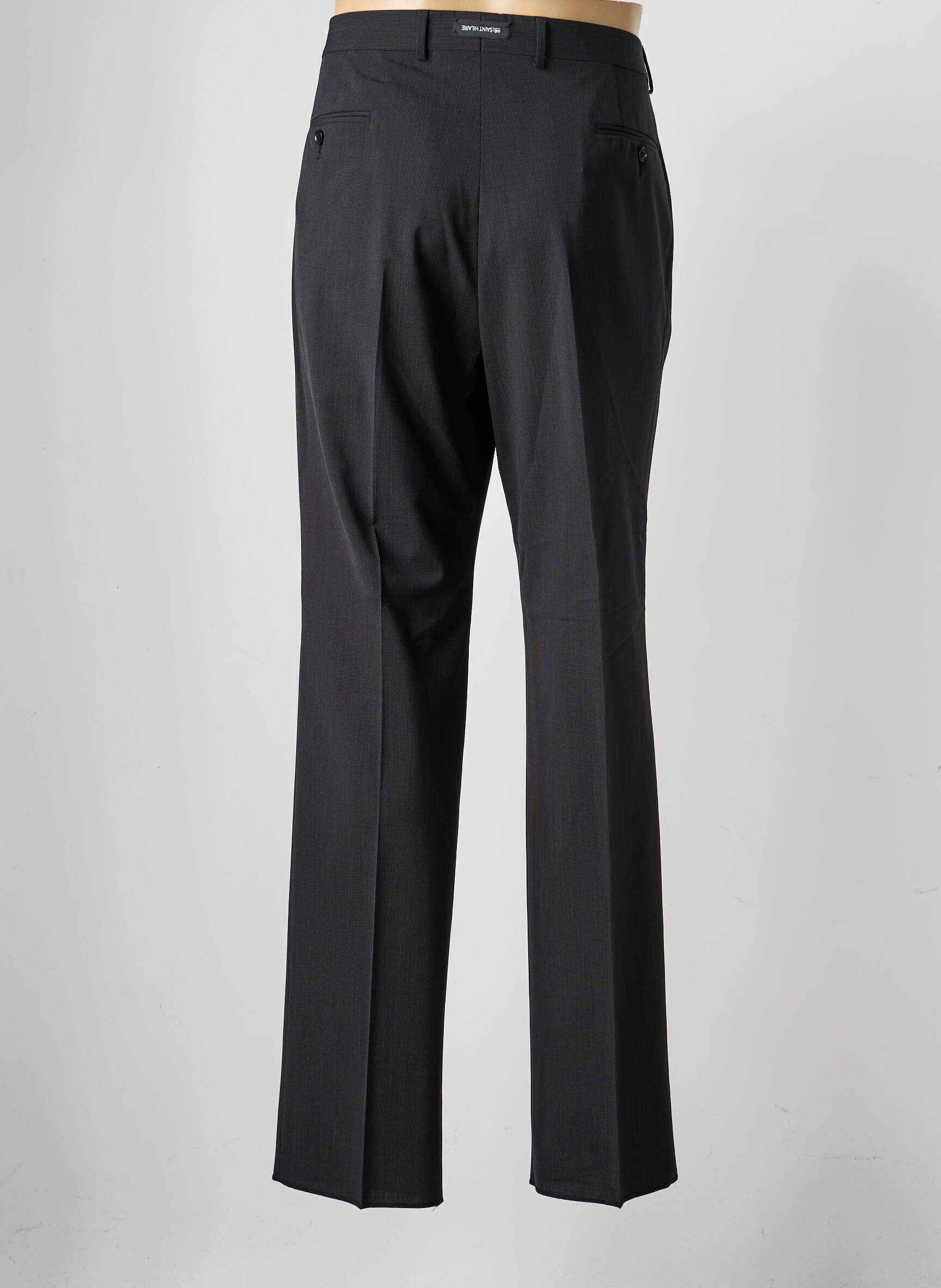 Pantalon drept închidere cu fermoar sub clapetă cu cârlig mărime normală negru SAINT HILAIRE bărbat