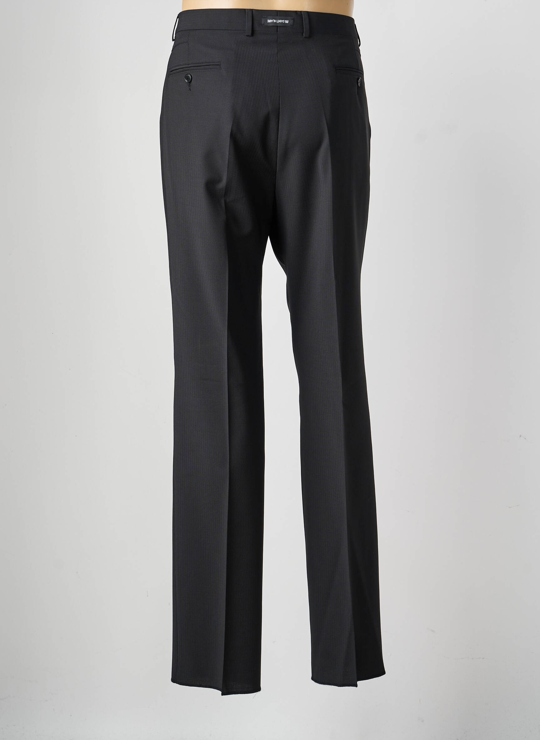 Pantalon drept țesătură poplin mărime normală negru SAINT HILAIRE bărbat