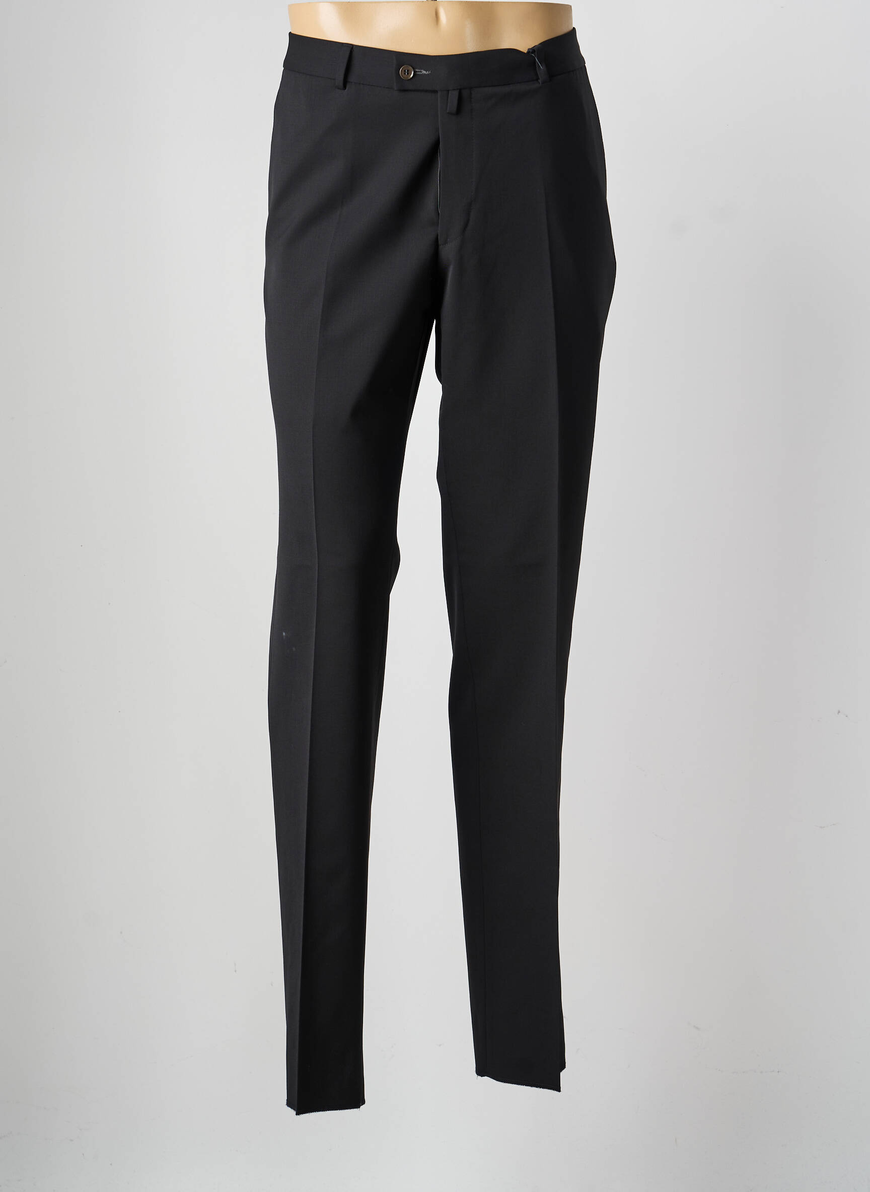 Pantalon drept țesătură poplin mărime normală negru SAINT HILAIRE bărbat
