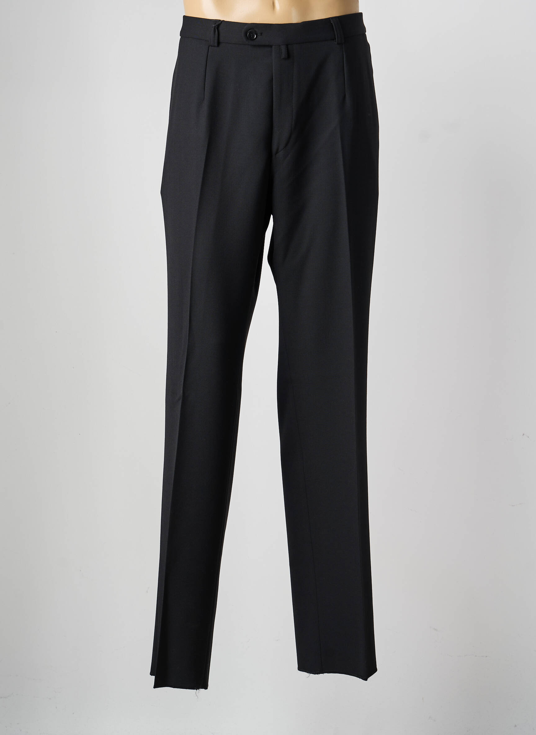 Pantalon drept țesătură poplin mărime normală negru SAINT HILAIRE bărbat