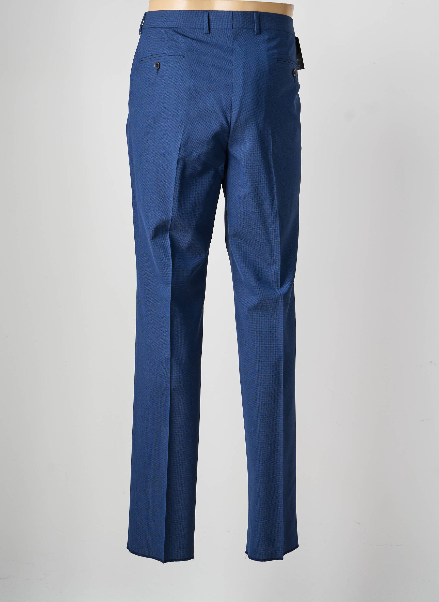 Pantalon drept țesătură poplin mărime normală albastru SAINT HILAIRE bărbat