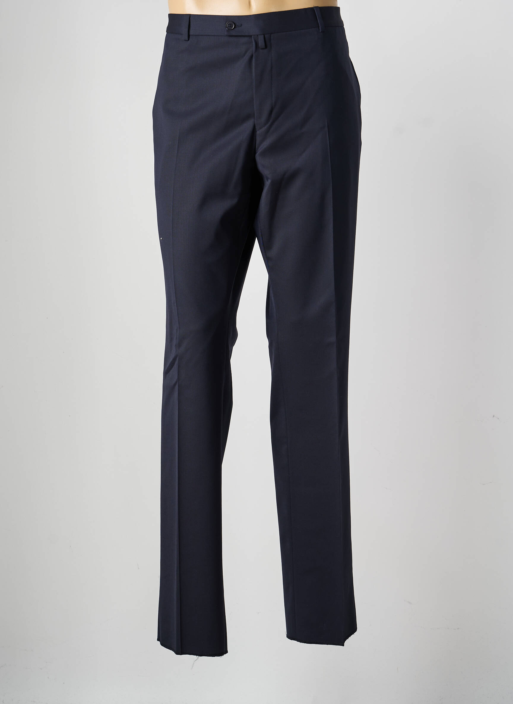 Pantalon drept țesătură poplin mărime normală albastru SAINT HILAIRE bărbat