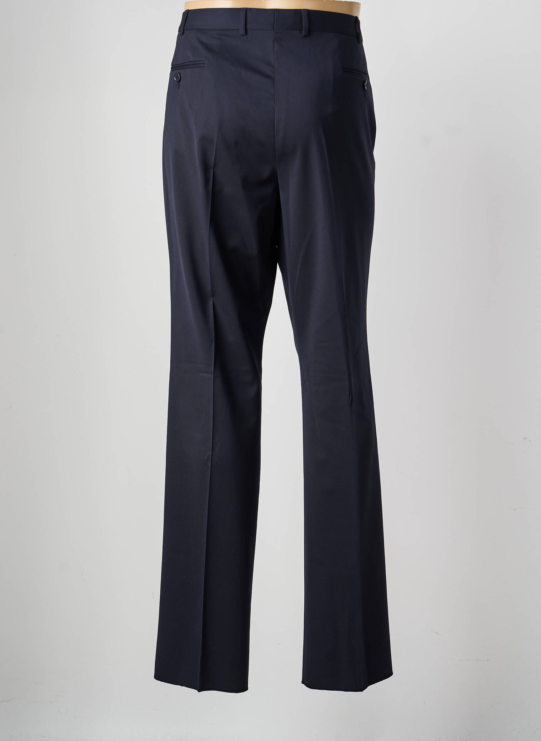Pantalon drept țesătură poplin mărime normală albastru SAINT HILAIRE bărbat