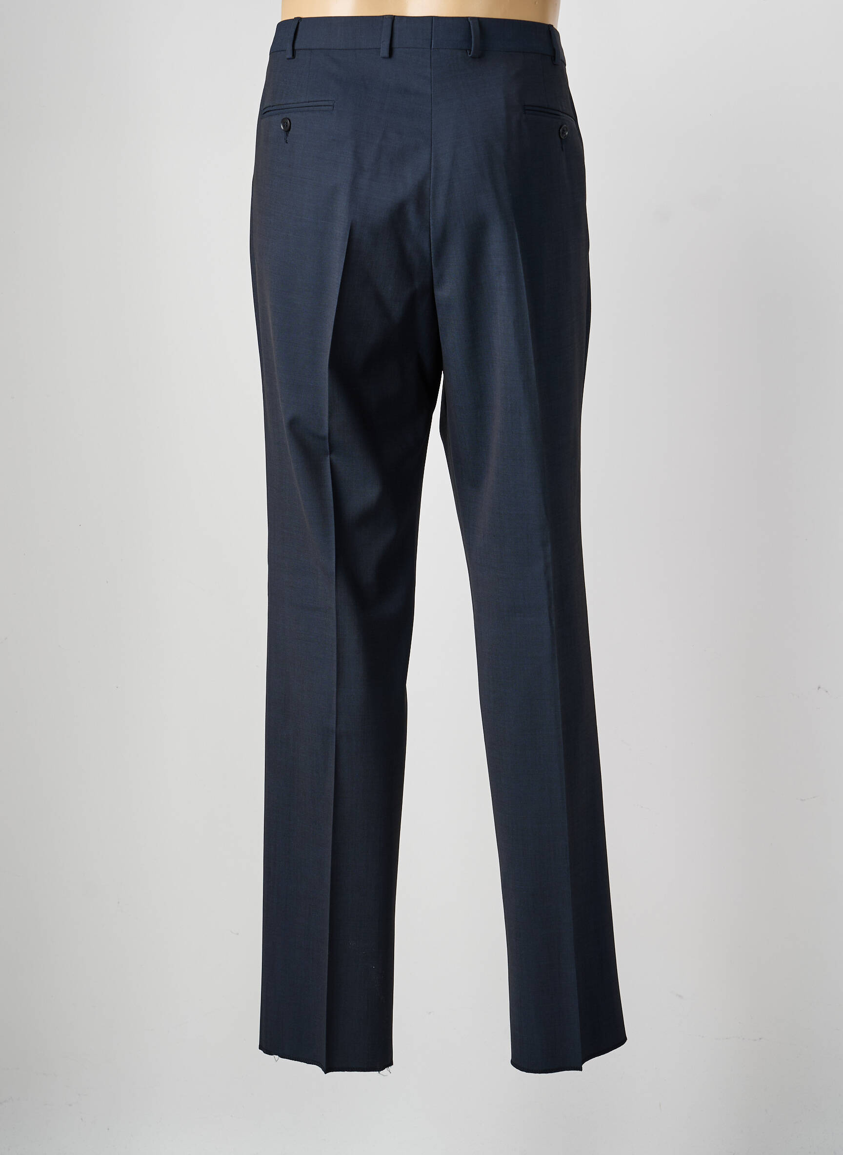 Pantalon drept țesătură poplin mărime normală albastru SAINT HILAIRE bărbat