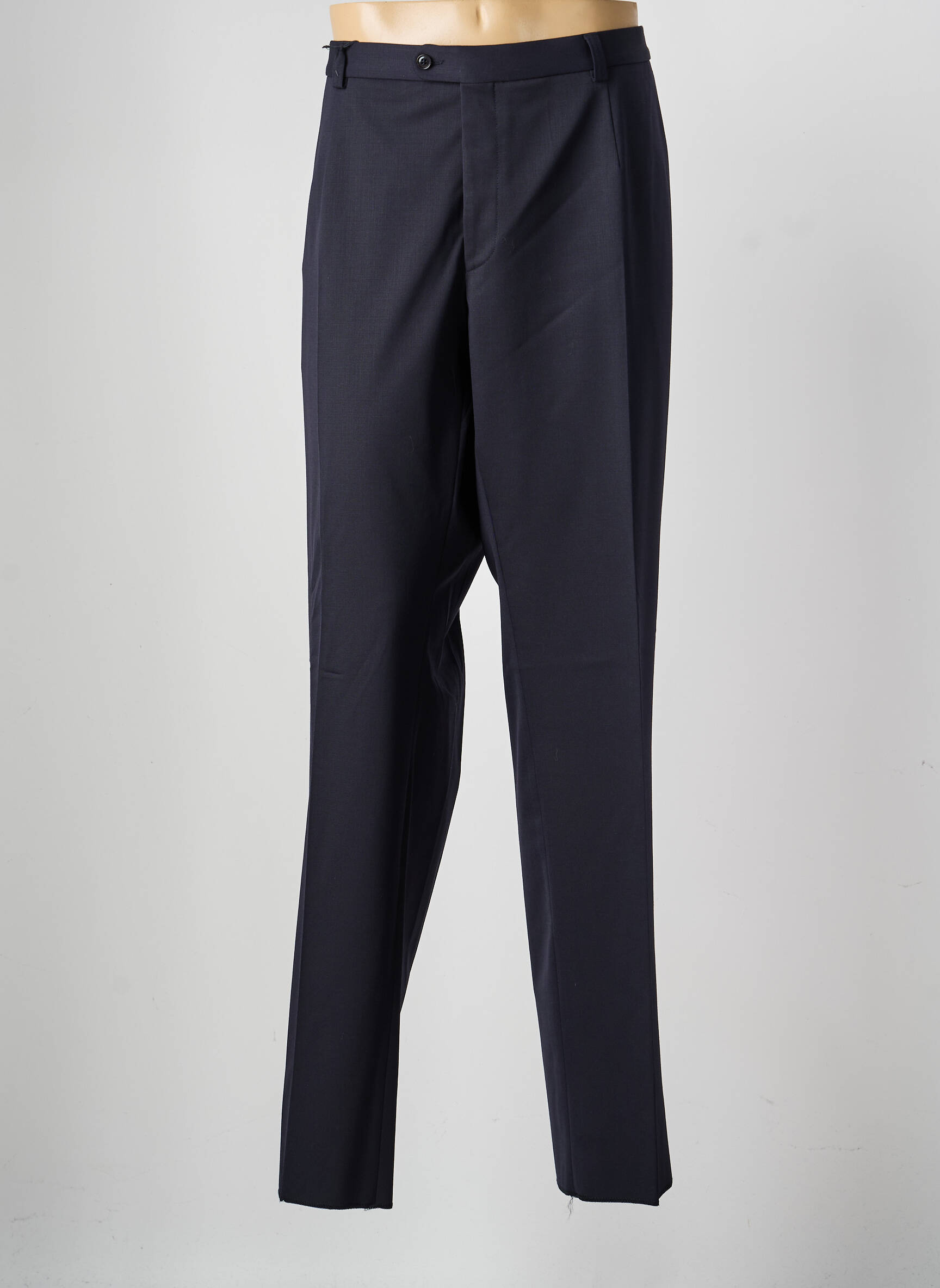 Pantalon drept țesătură poplin mărime normală albastru SAINT HILAIRE bărbat