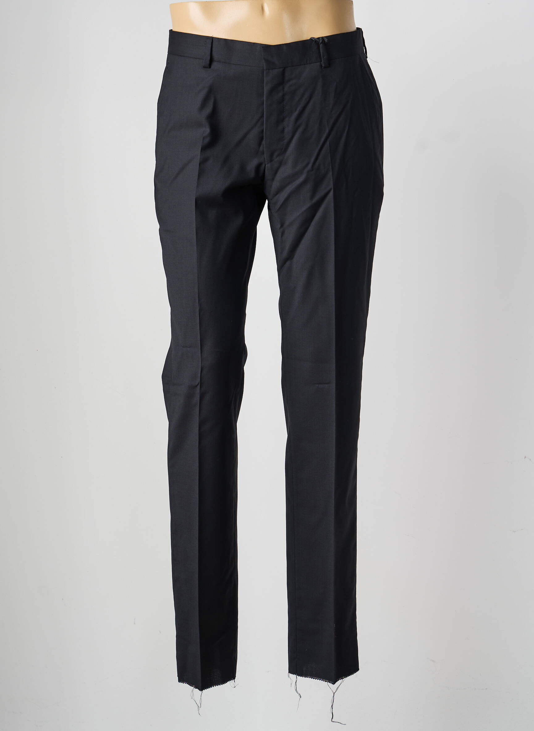 Pantalon drept țesătură poplin mărime normală negru SAINT HILAIRE bărbat