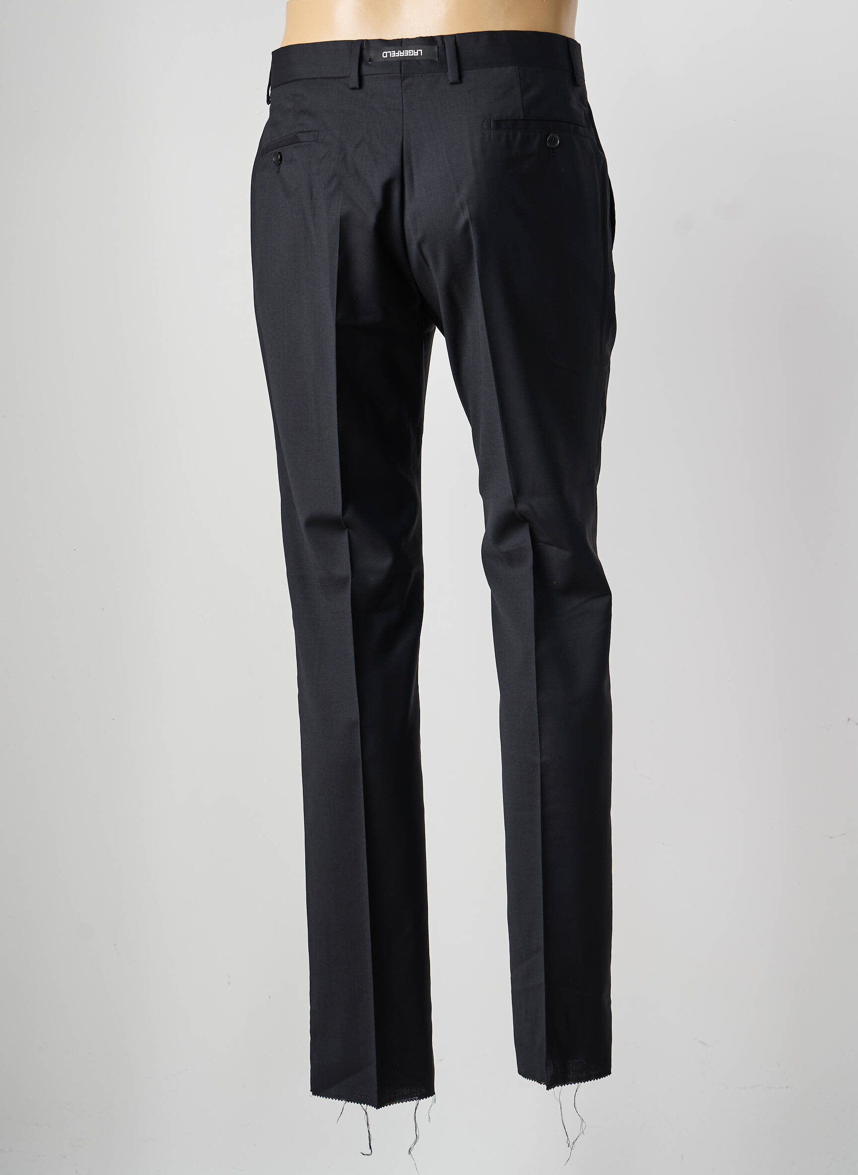 Pantalon drept țesătură poplin mărime normală negru SAINT HILAIRE bărbat