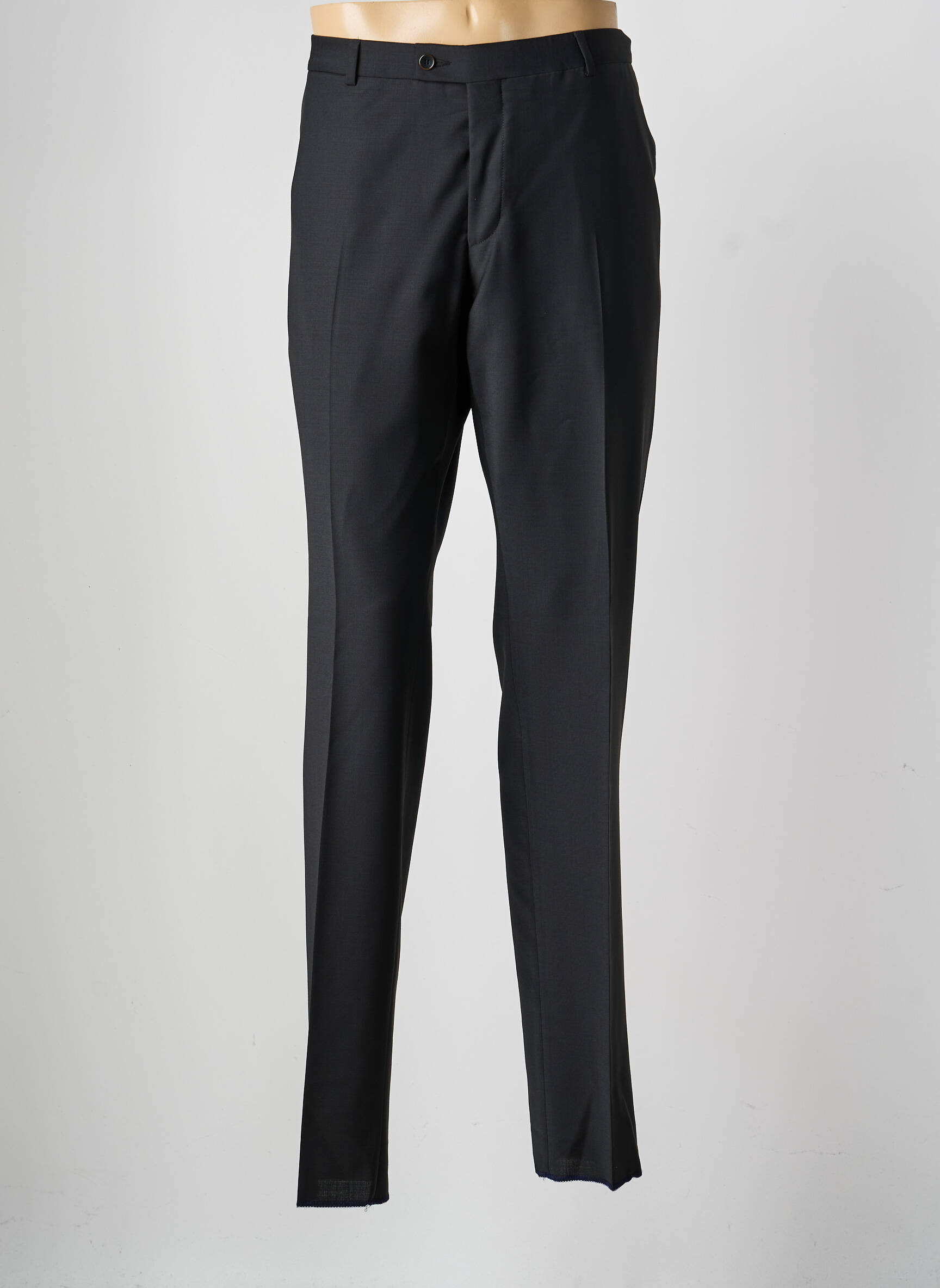 Pantalon drept țesătură poplin mărime normală negru SAINT HILAIRE bărbat
